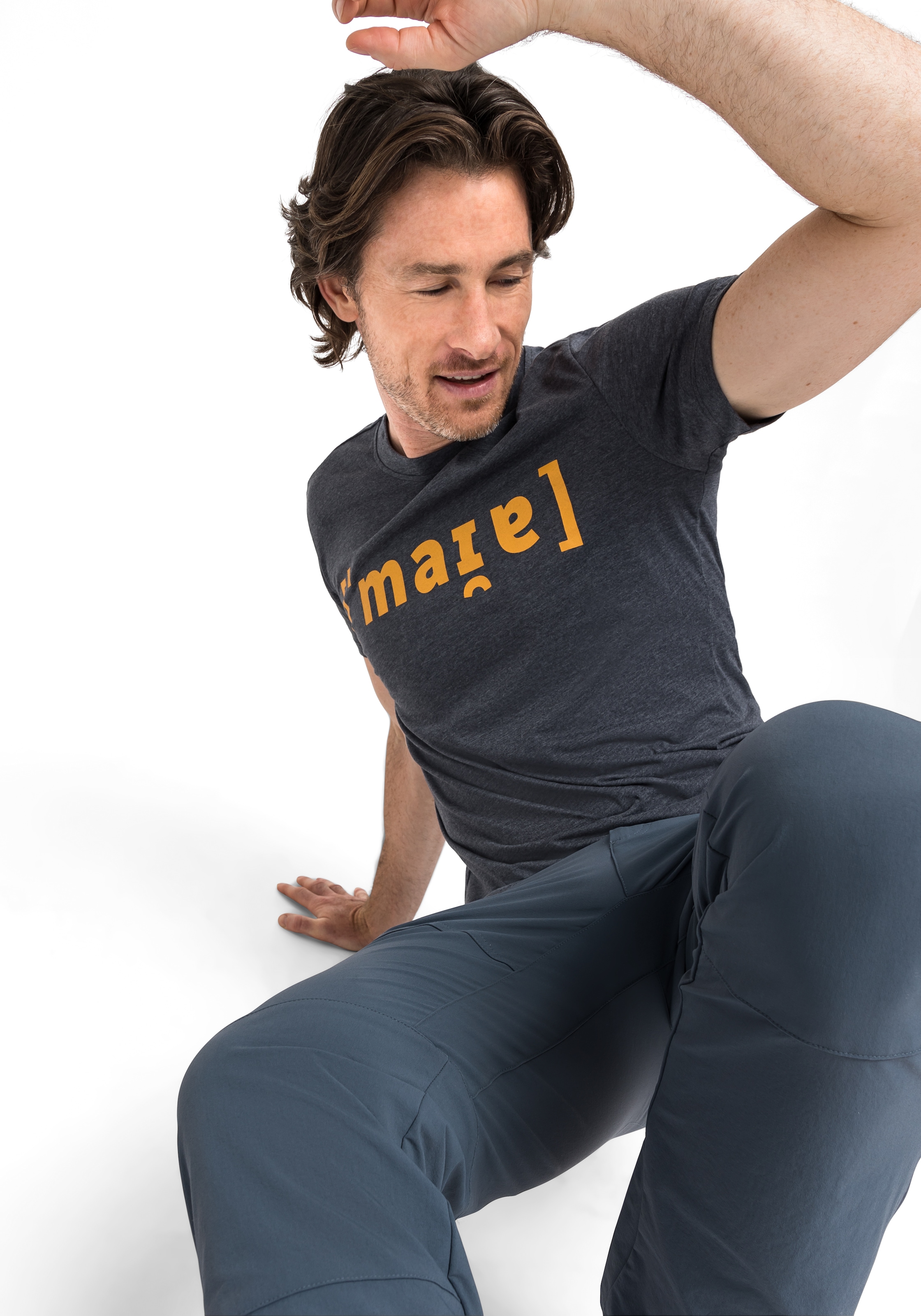 Maier Sports T-Shirt »Phonetic Tee M«, Herren Kurzarmshirt mit Print für Wandern und Freizeit