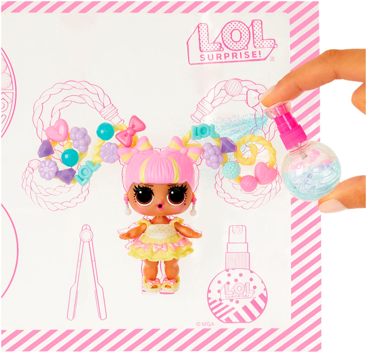 L.O.L. SURPRISE! Kreativset »L.O.L. Surprise Hair Beads Salon«, inklusive Püppchen mit DIY Perlen-Frisuren