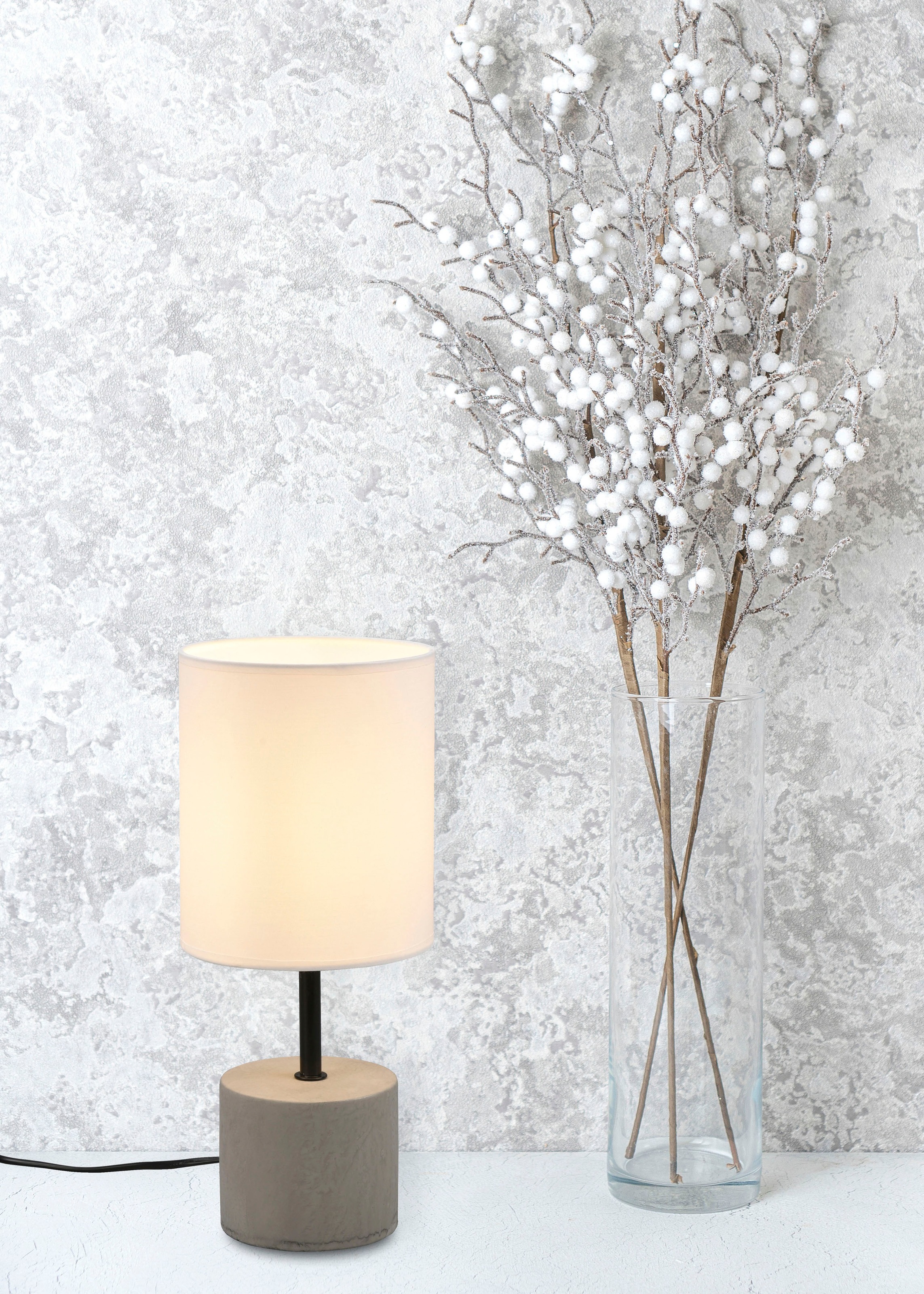 TRIO Leuchten Schreibtischlampe »Ben«, 1 flammig, Leuchtmittel E14 | ohne Leuchtmittel, Tischlampe Industrie-Look Beton exkl 1xE14 max 40W Ø15cm Höhe 35cm