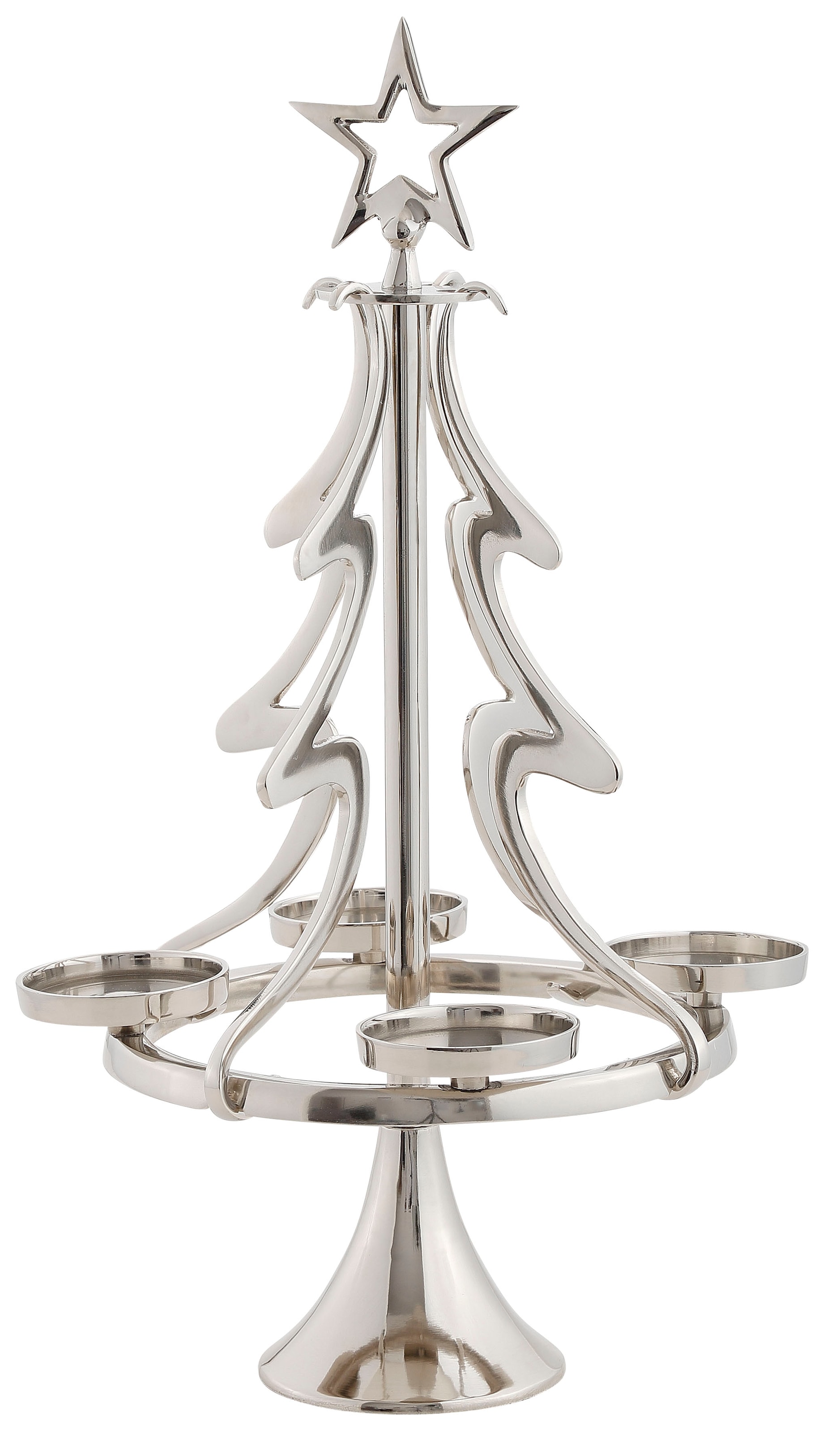 my home Adventsleuchter »Jason, Weihnachtsdeko«, (1 St.), Kerzenhalter im  besonderen Design, Tannenbaum aus Aluminium kaufen | BAUR
