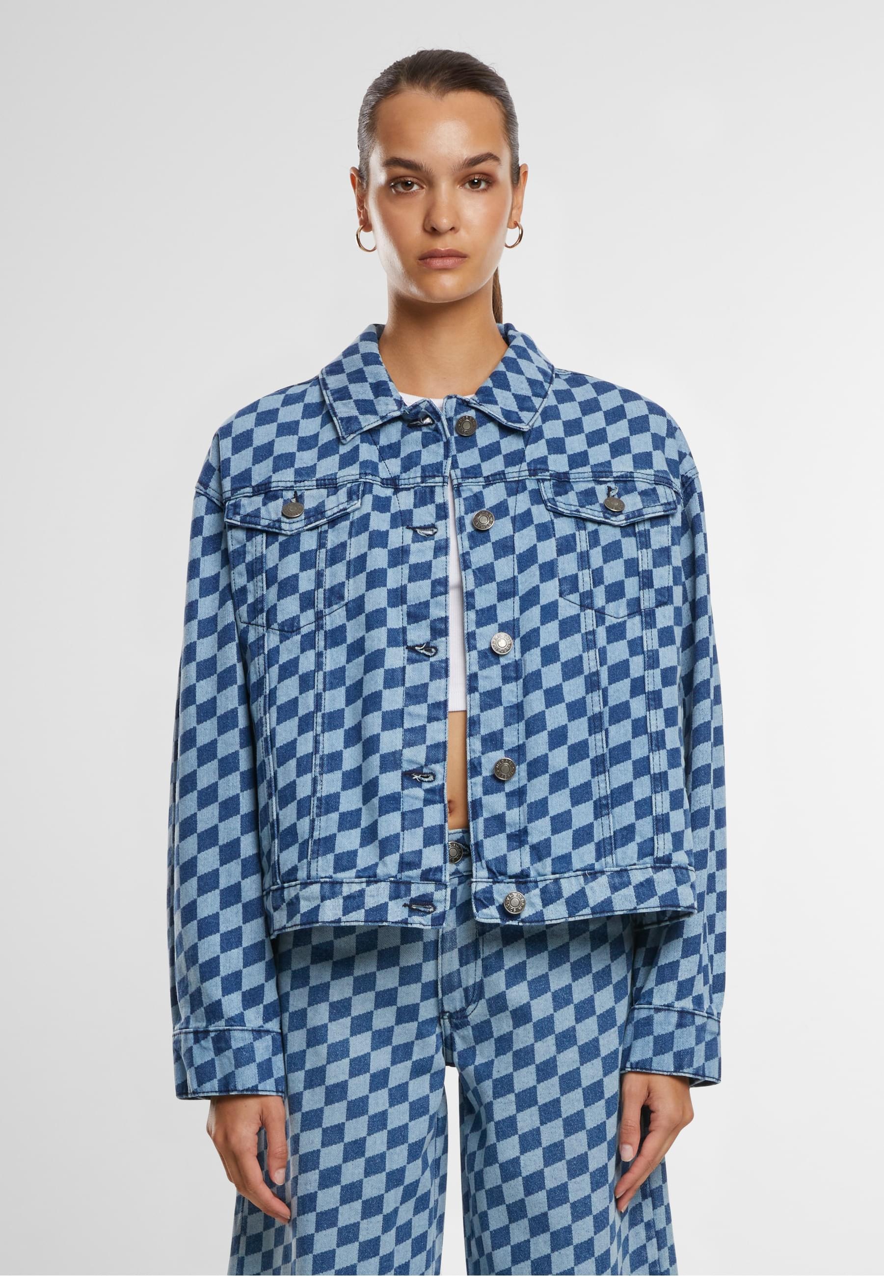 URBAN CLASSICS Jeansjacke »Urban Classics Ladies 80‘s Oversized Laser Printed Denim Jacket«, (1 St.), ohne Kapuze