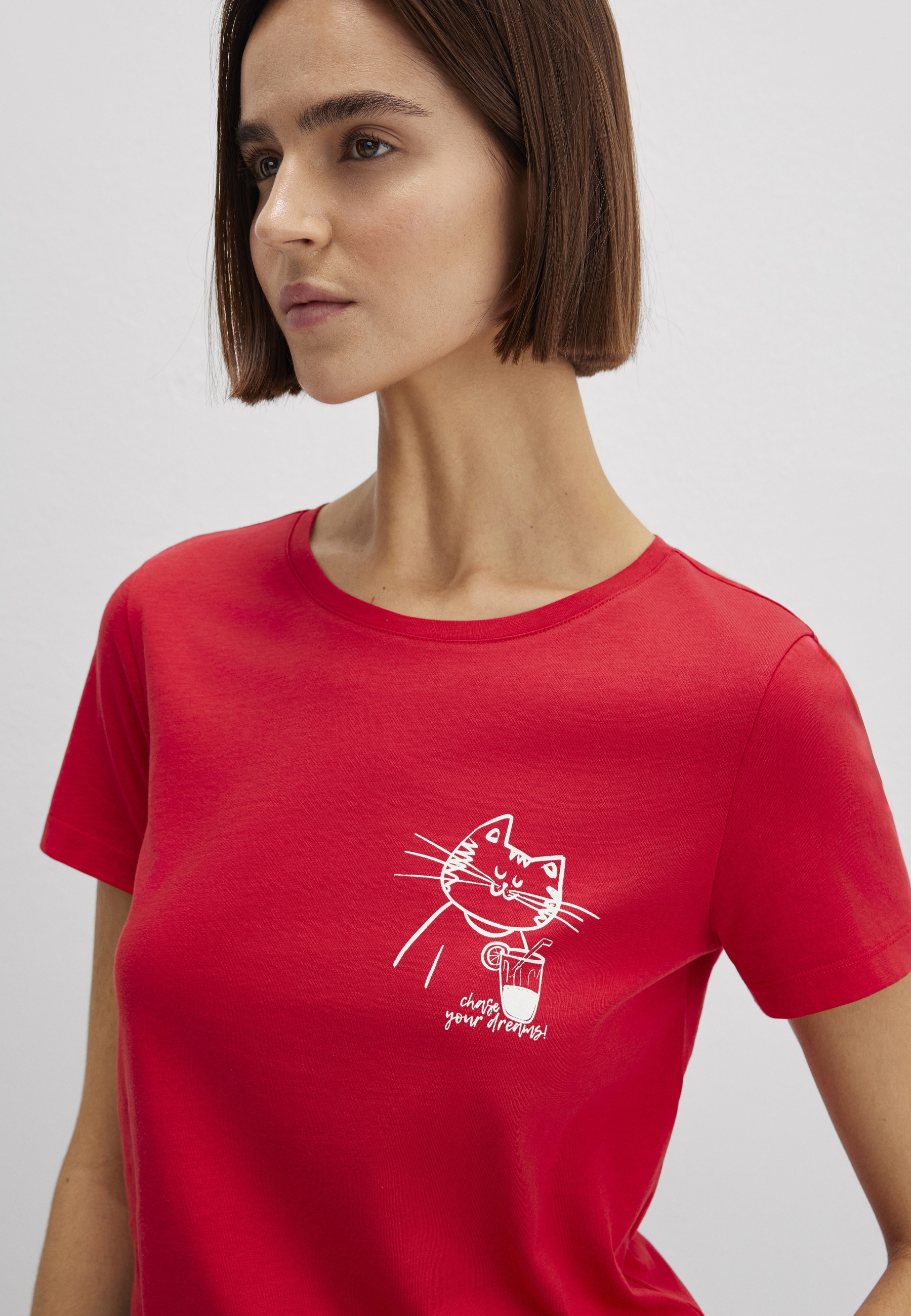 Mavi T-Shirt »CAT PRINTED GRAPHIC T-SHIRT« Katzen T-Shirt