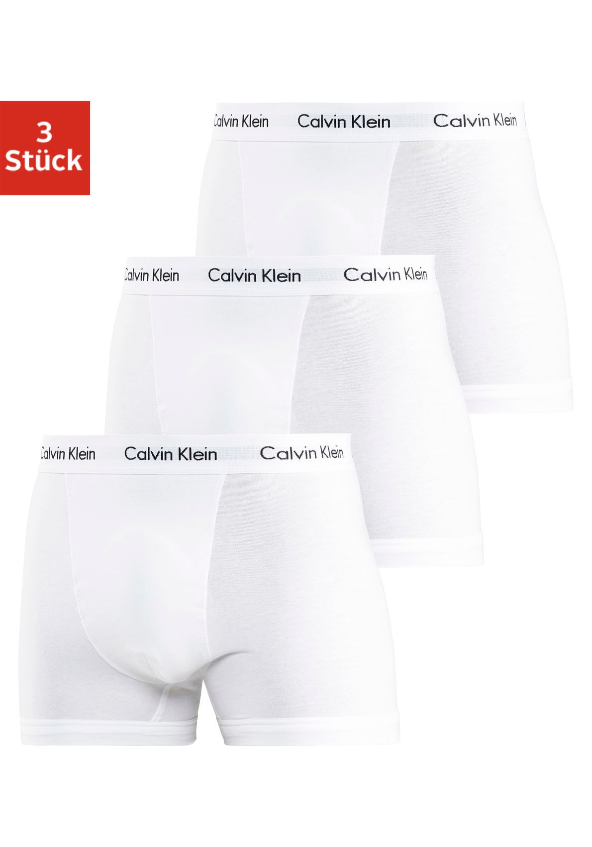 Calvin Klein Underwear Boxer "CK Boxer 3x" 3 Stk. mit Logoschriftzug am Bun günstig online kaufen