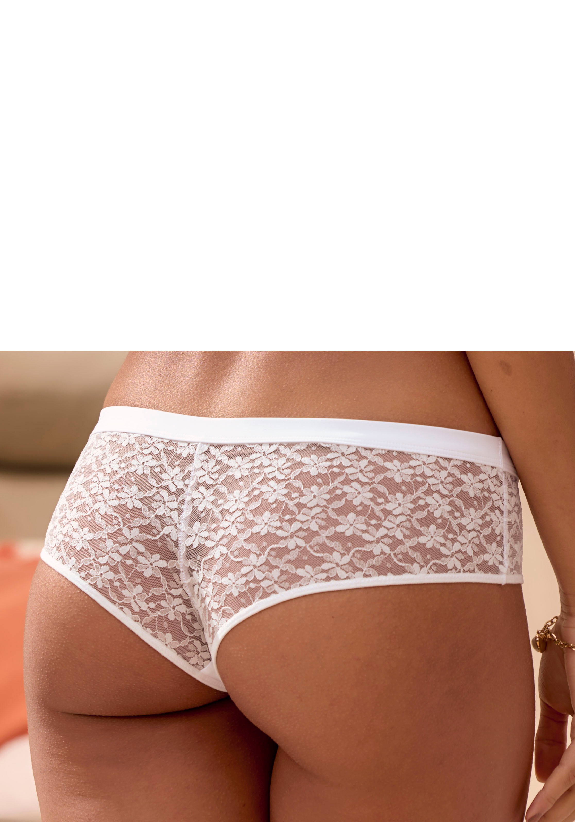 Vivance Stringpanty, aus zarter Spitze in blumiger Optik mit hübschem Zierdetail, Dessous