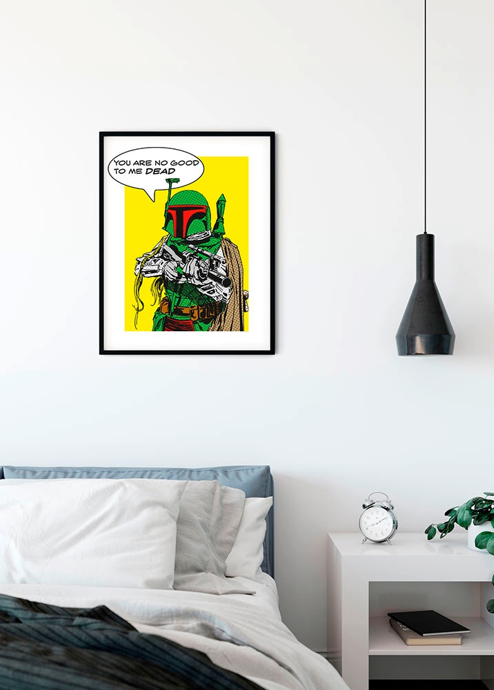 Komar Poster »Star Wars Classic Comic Quote Boba Fett« Star Wars 1 Stk. tlg. Kinderzimmer, Schlafzimmer, Wohnzimmer