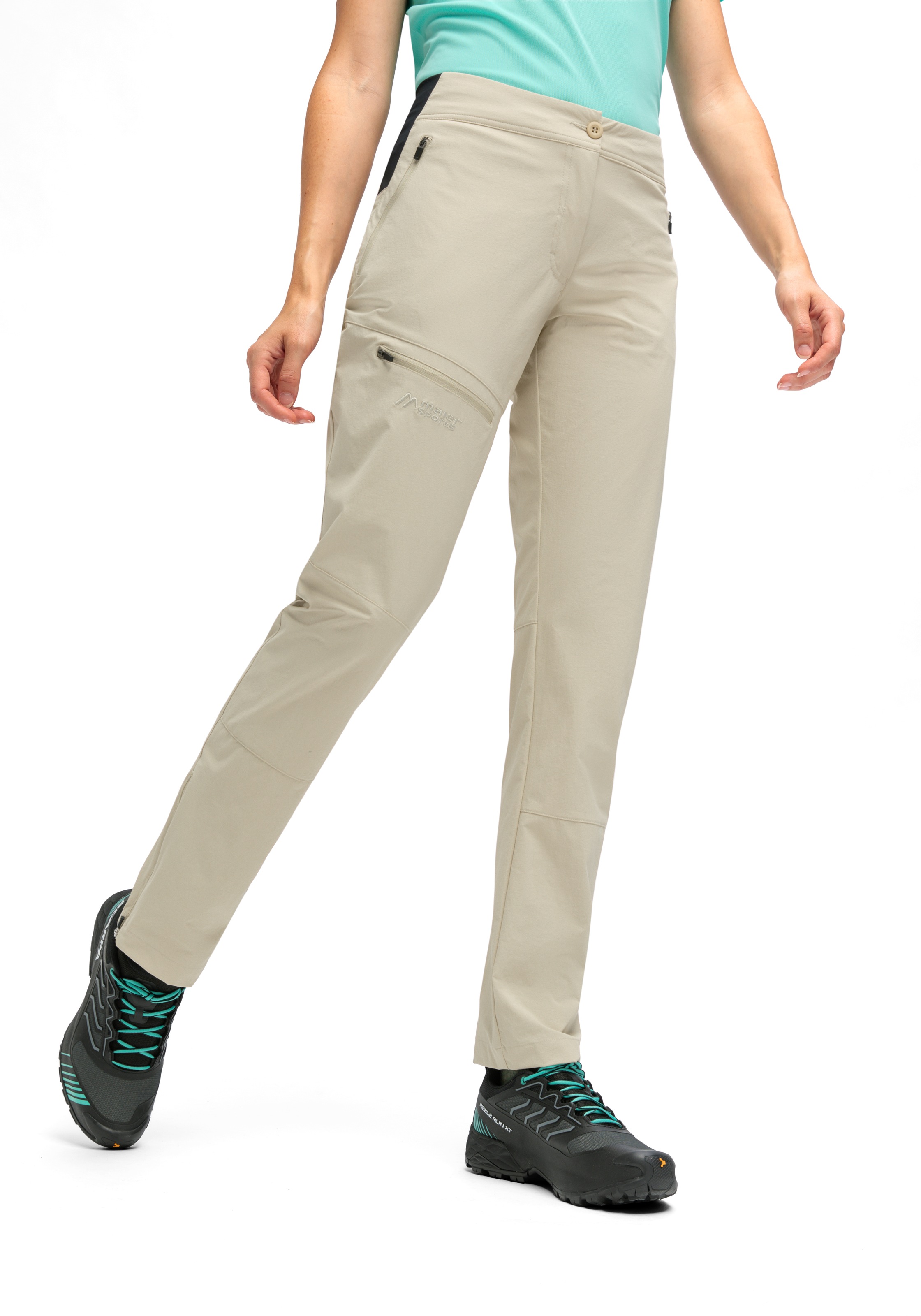 Maier Sports Outdoorhose »Inara slim Vario«, Damen Wanderhose, Funktionshose mit Variobund und 4 Taschen, Slim Fit