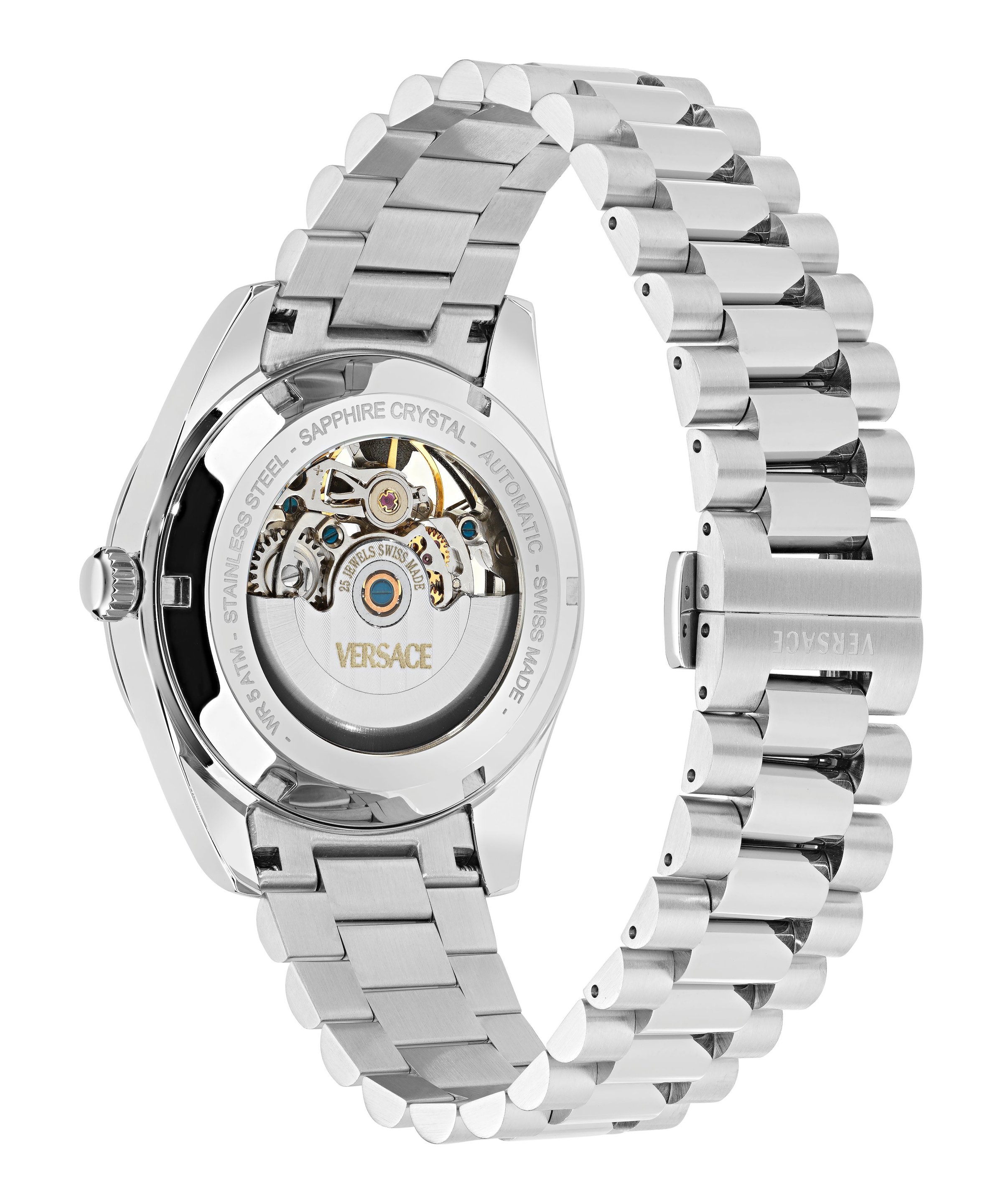 Versace Automatikuhr »MILLENYIUM AUTOMATIC« Armbanduhr, Damenuhr, Herrenuhr, Swiss Made, Mechanische Uhr