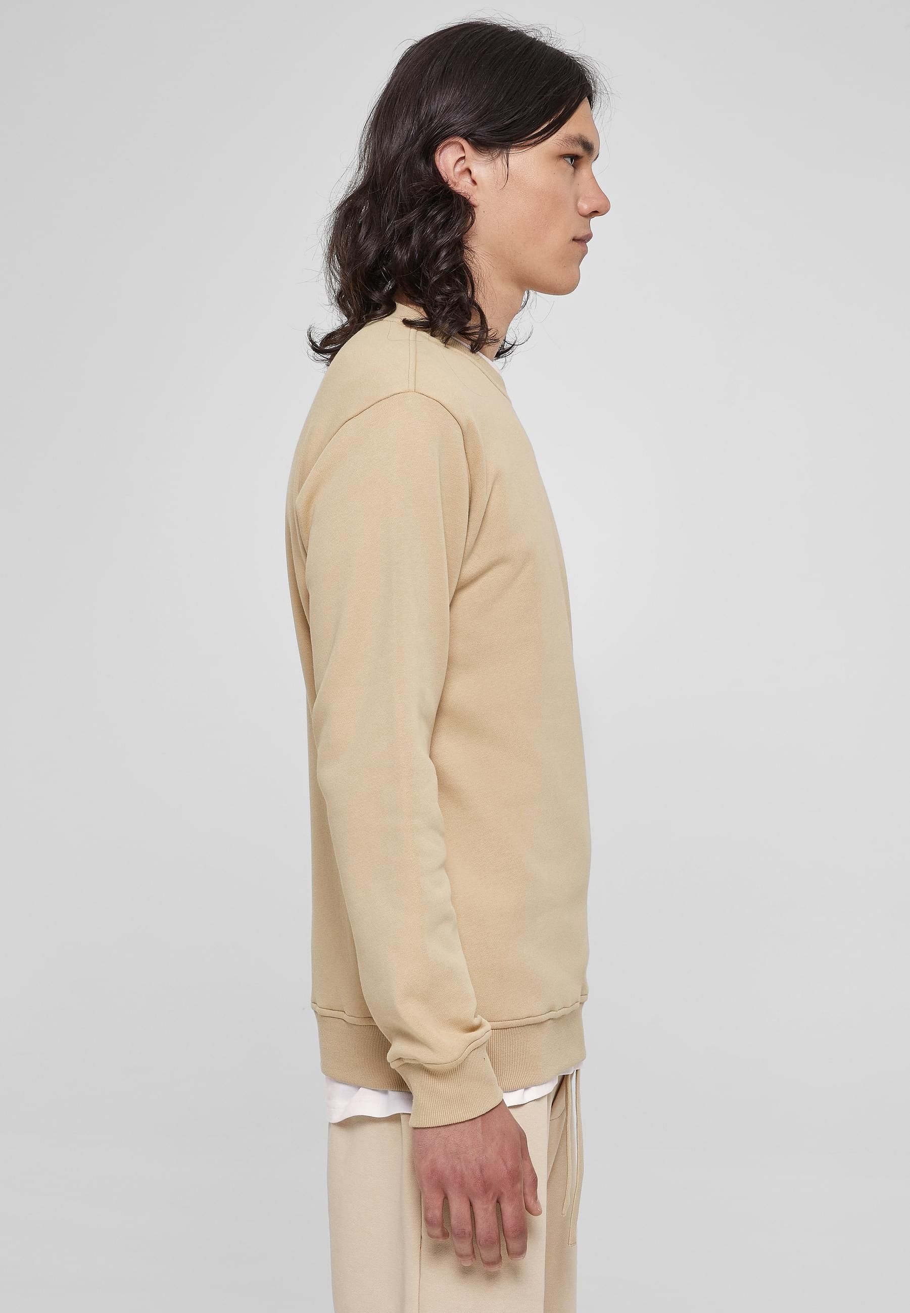 URBAN CLASSICS Rundhalspullover »Urban Classics Herren Basic Terry Crew«, (1 tlg.)
