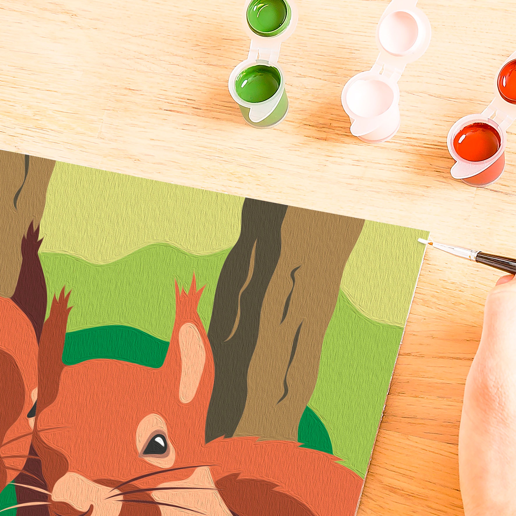 Ravensburger Malen nach Zahlen »CreArt, Kuschelnde Eichhörnchen«, Made in Europe