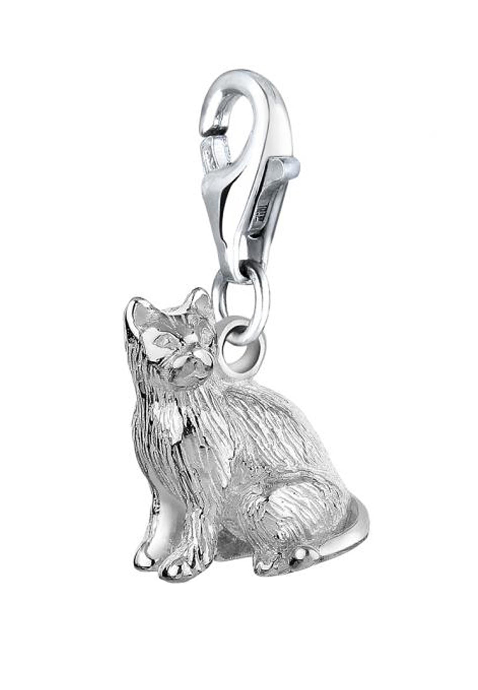 Nenalina Charm-Einhänger »Anhänger Katze Tier 925 Silber«