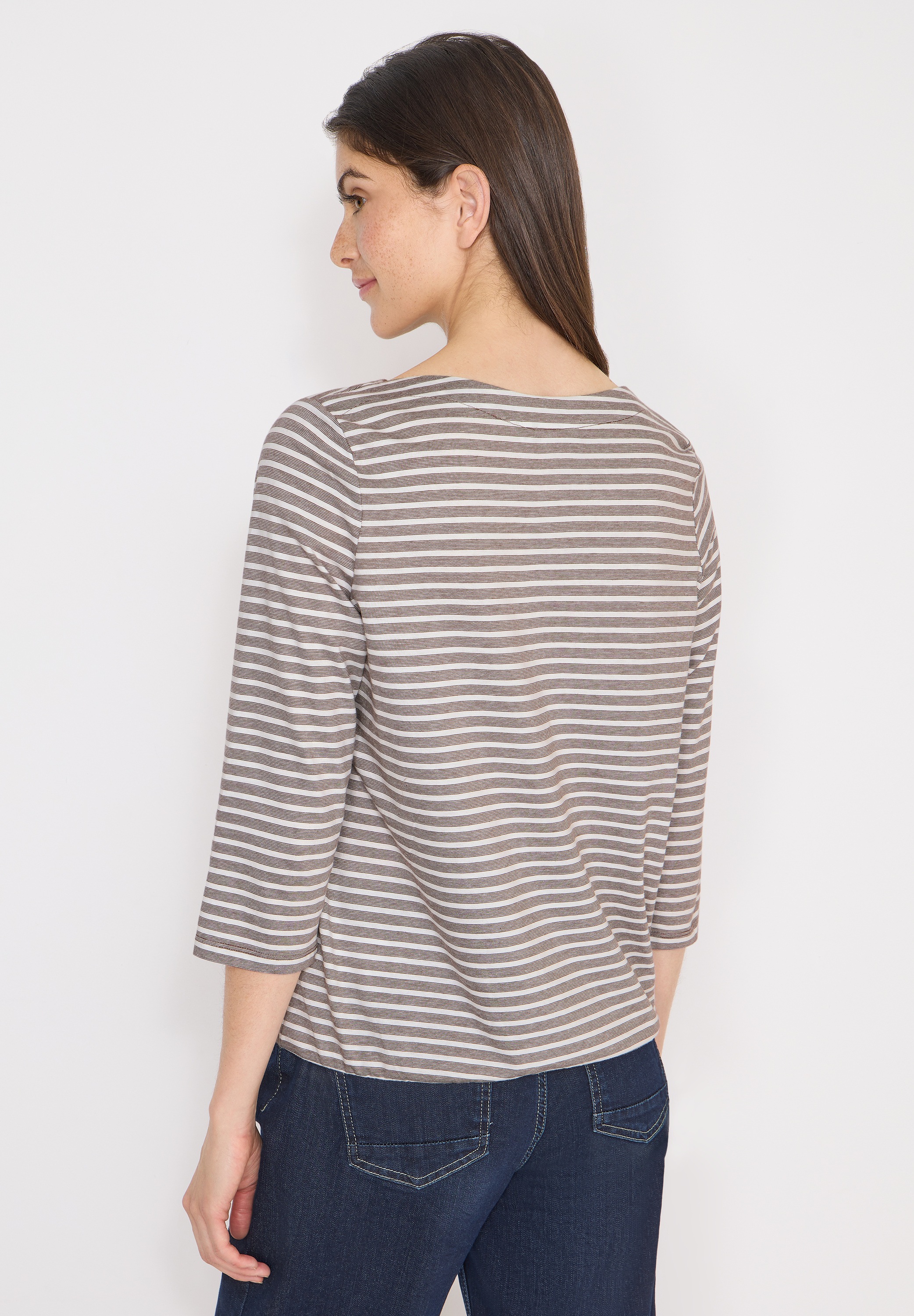 Cecil 3/4-Arm-Shirt mit U-Boot-Ausschnitt günstig online kaufen