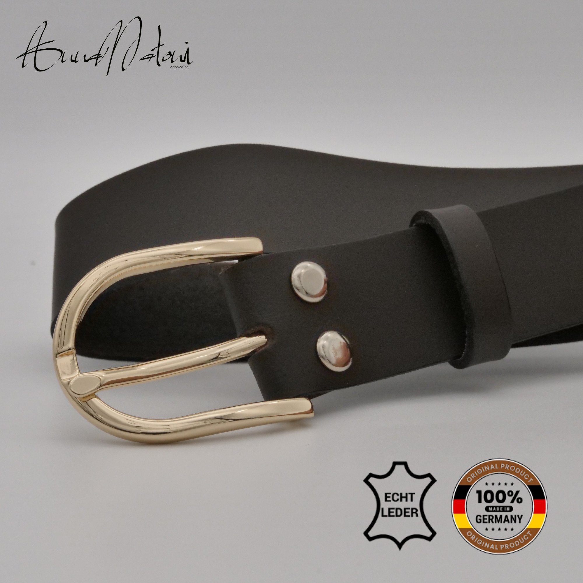 AnnaMatoni Ledergürtel »AnnaMatoni Damen Ledergürtel Basic Gürtel 3cm breit echt Leder«