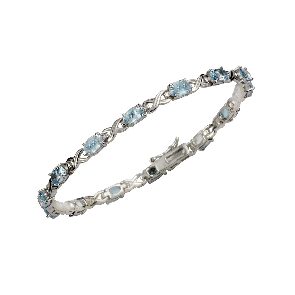 Zeeme Armband »925 Sterling Silber Blautopas«