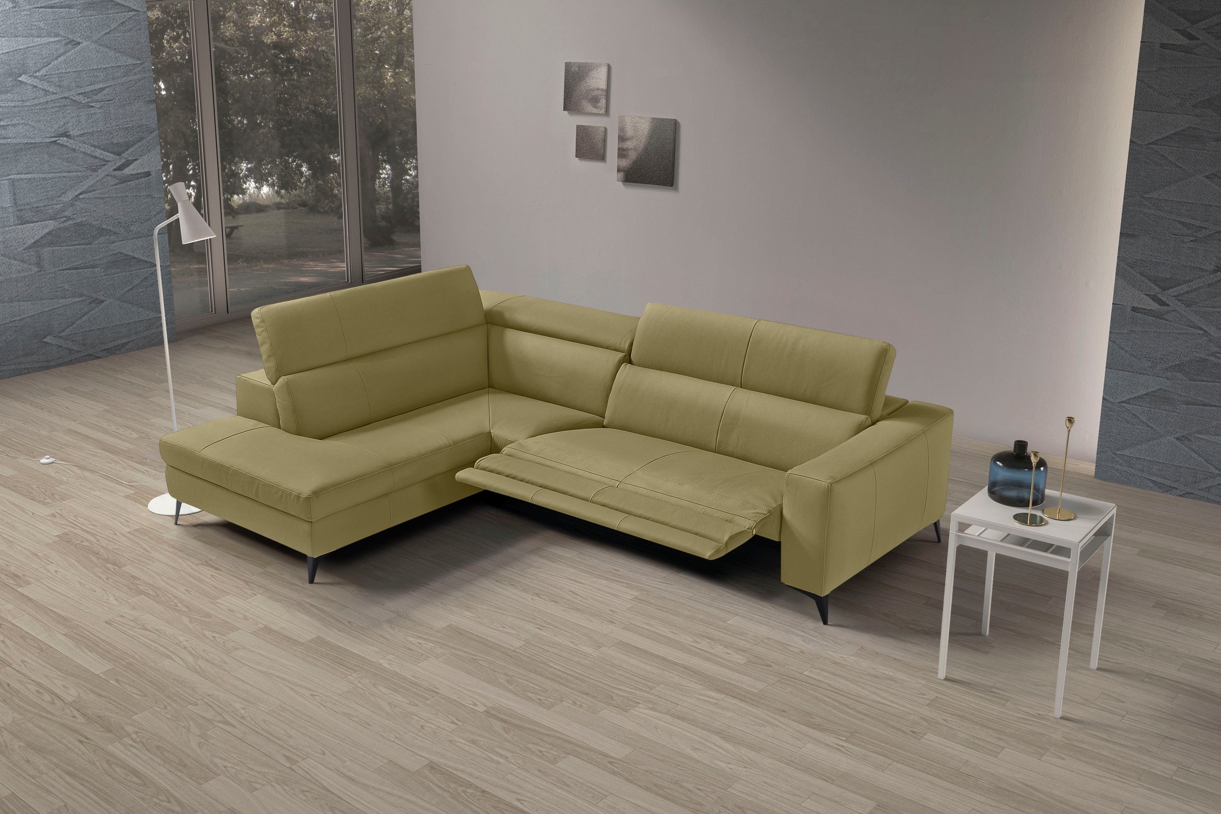 Egoitaliano Ecksofa "Edith, Designsofa mit hohem Sitzkomfort, L-Form", inkl günstig online kaufen