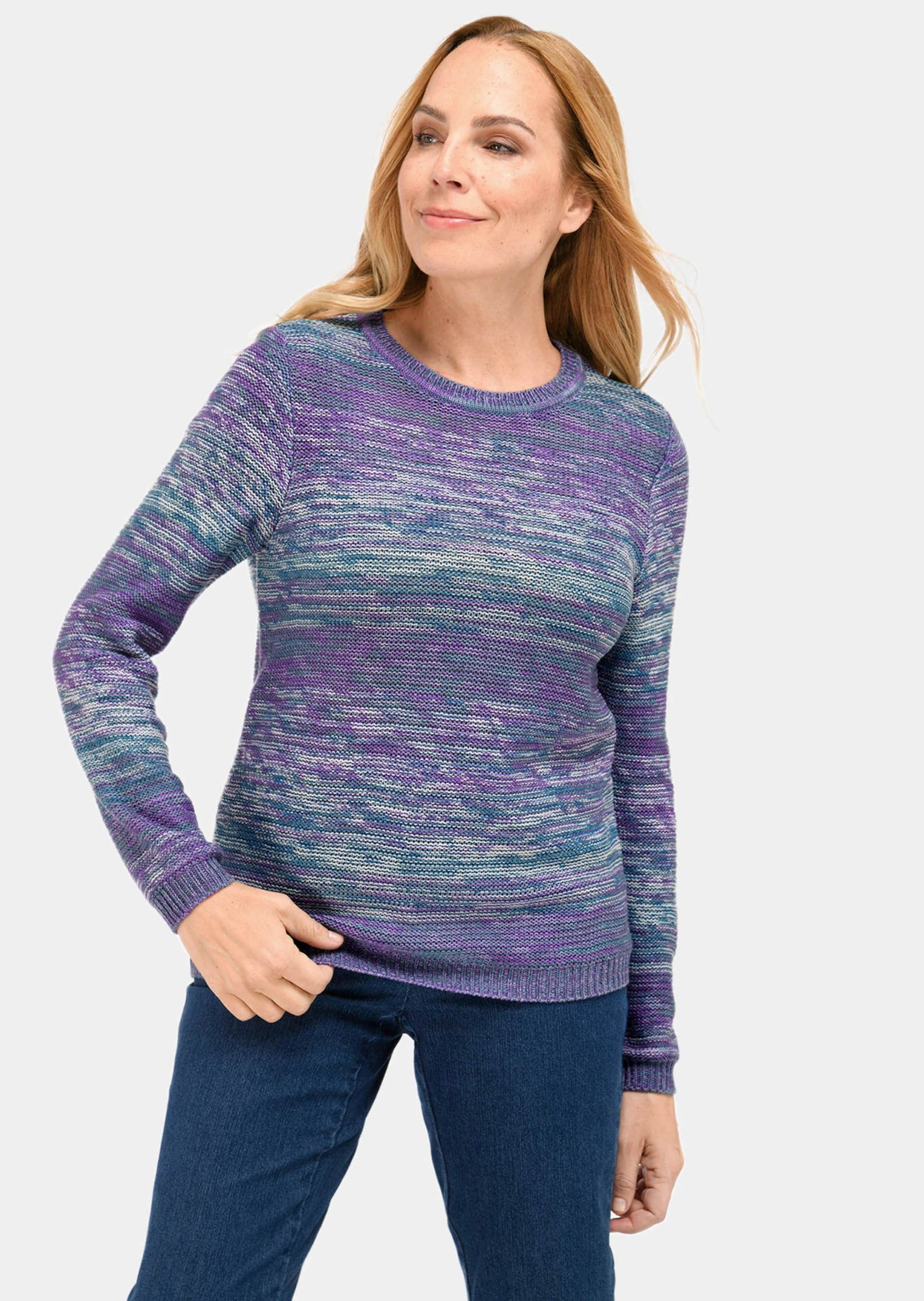 GOLDNER Strickpullover "Multicolor-Pullover mit erfrischendem Farbverlauf" günstig online kaufen