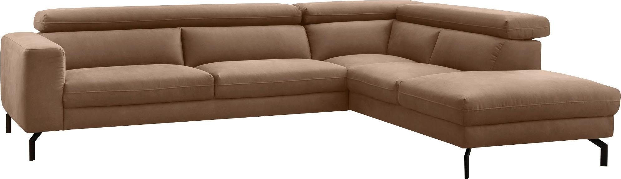 PLACES OF STYLE Ecksofa "Olanta, modern und bequem, Breite 305cm, Fuß 16cm günstig online kaufen