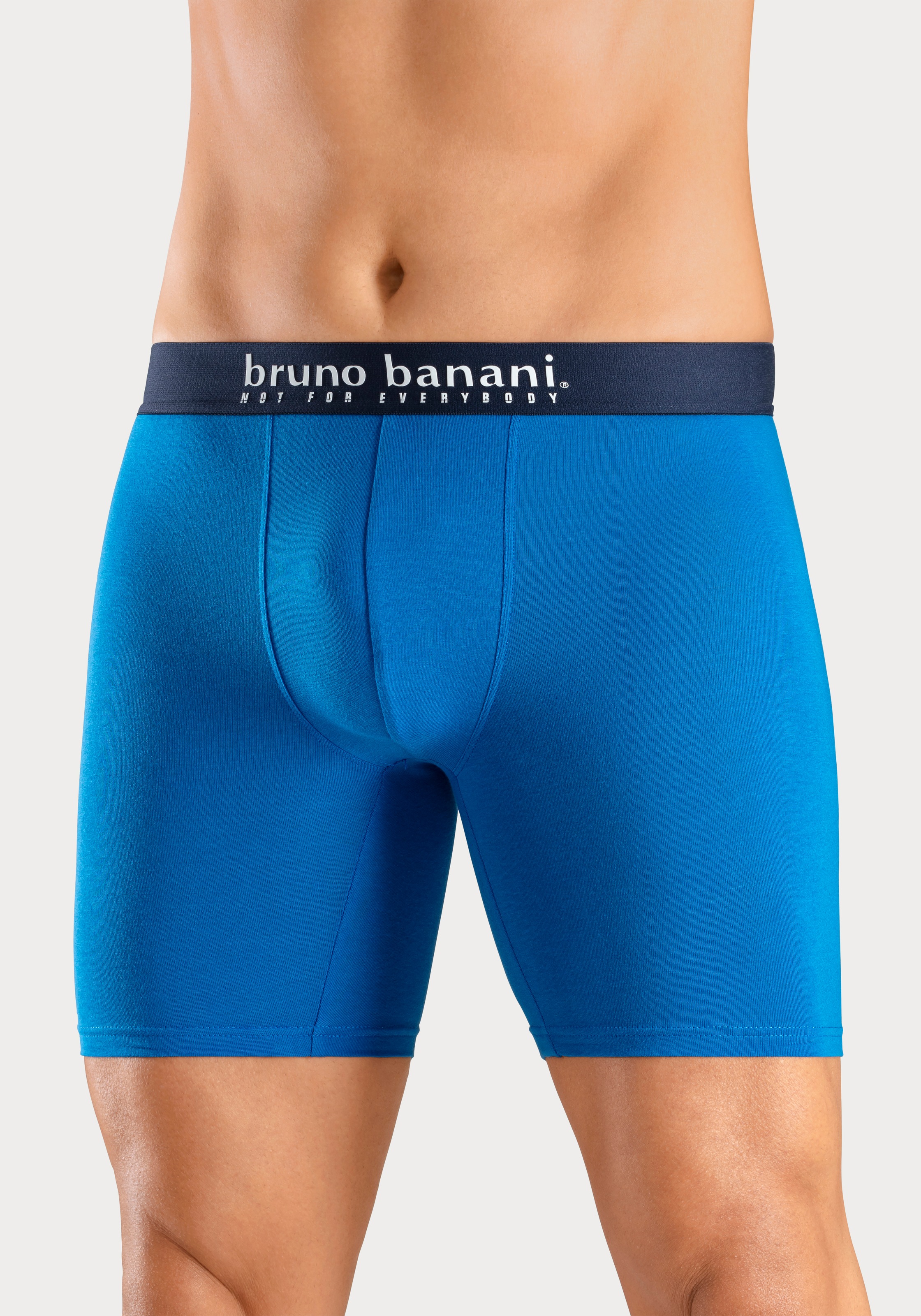Bruno Banani Langer Boxer Packung, 4er-Pack, 4 Stk. mit Palmendruck und uni günstig online kaufen