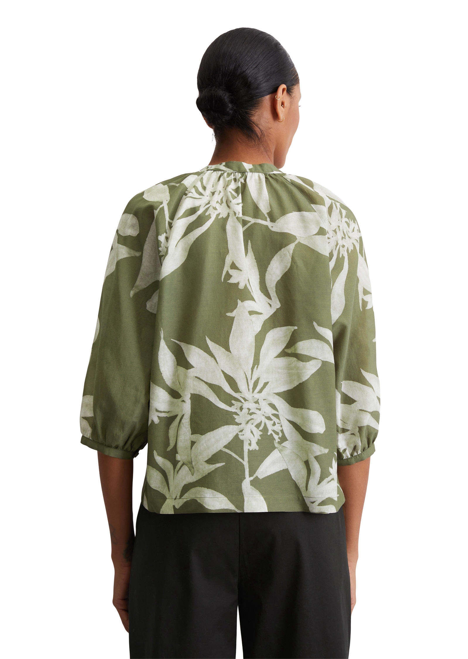 Marc O'Polo Kurzarmbluse »aus Organic-Cotton-Viskose-Mix«