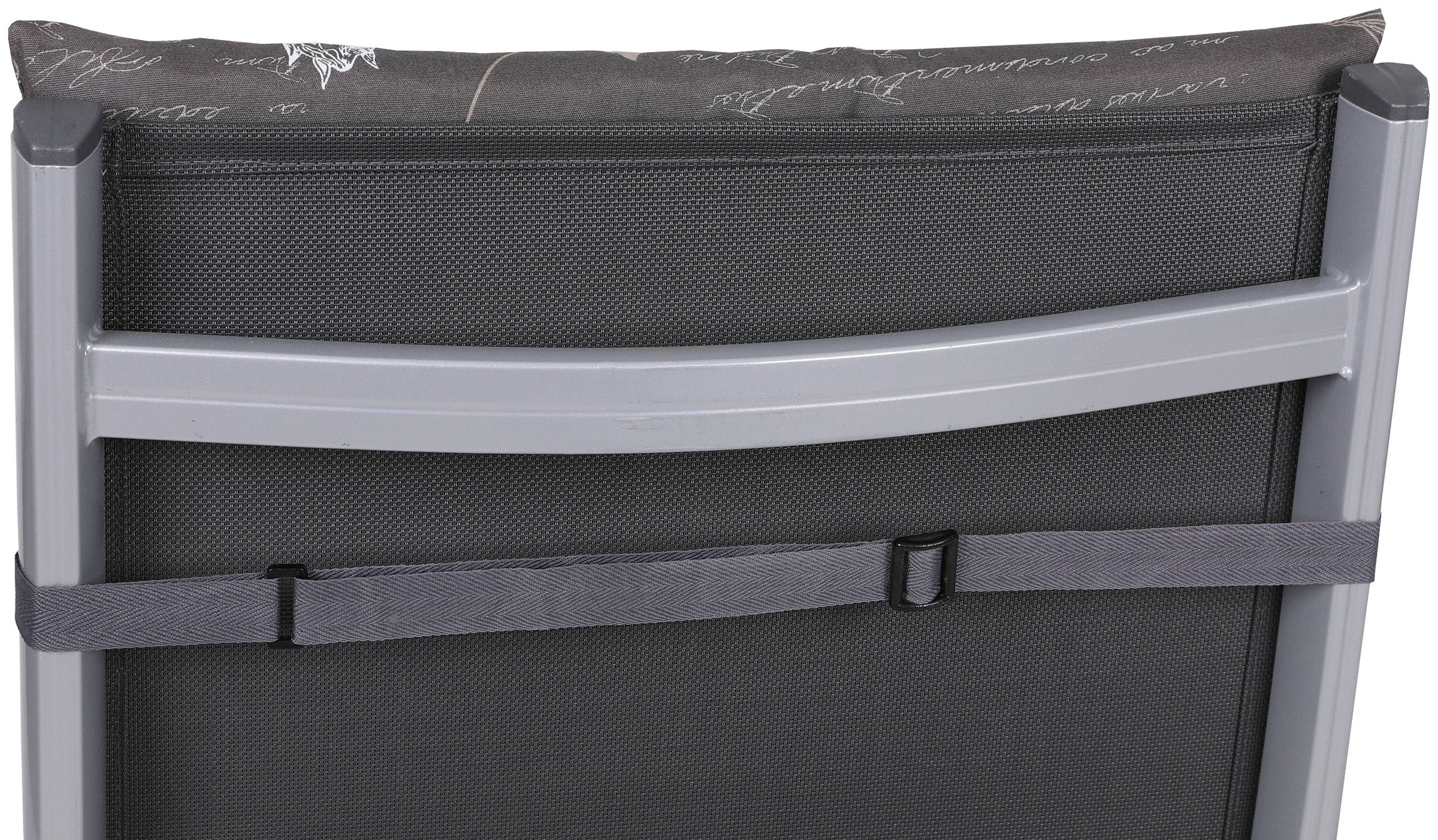 Sesselauflage GO-DE "Amalfi", grau, B:48cm H:4cm T:108cm, Baumwolle, Polyester, Polyurethan, Polsterauflagen, 108x48 cm 3