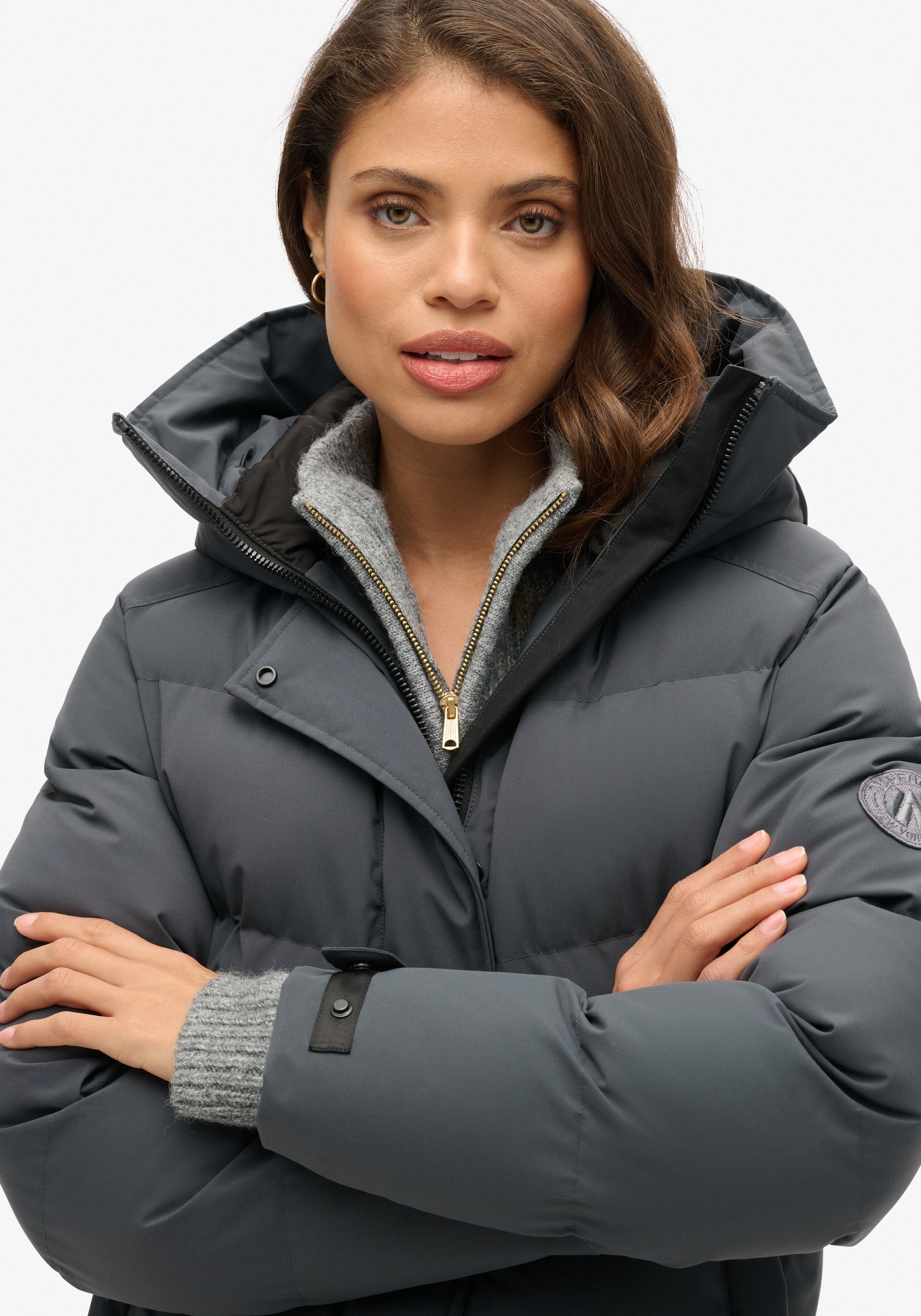 Superdry Steppjacke "CITY MID LENGTH PADDED JACKET", mit Kapuze günstig online kaufen