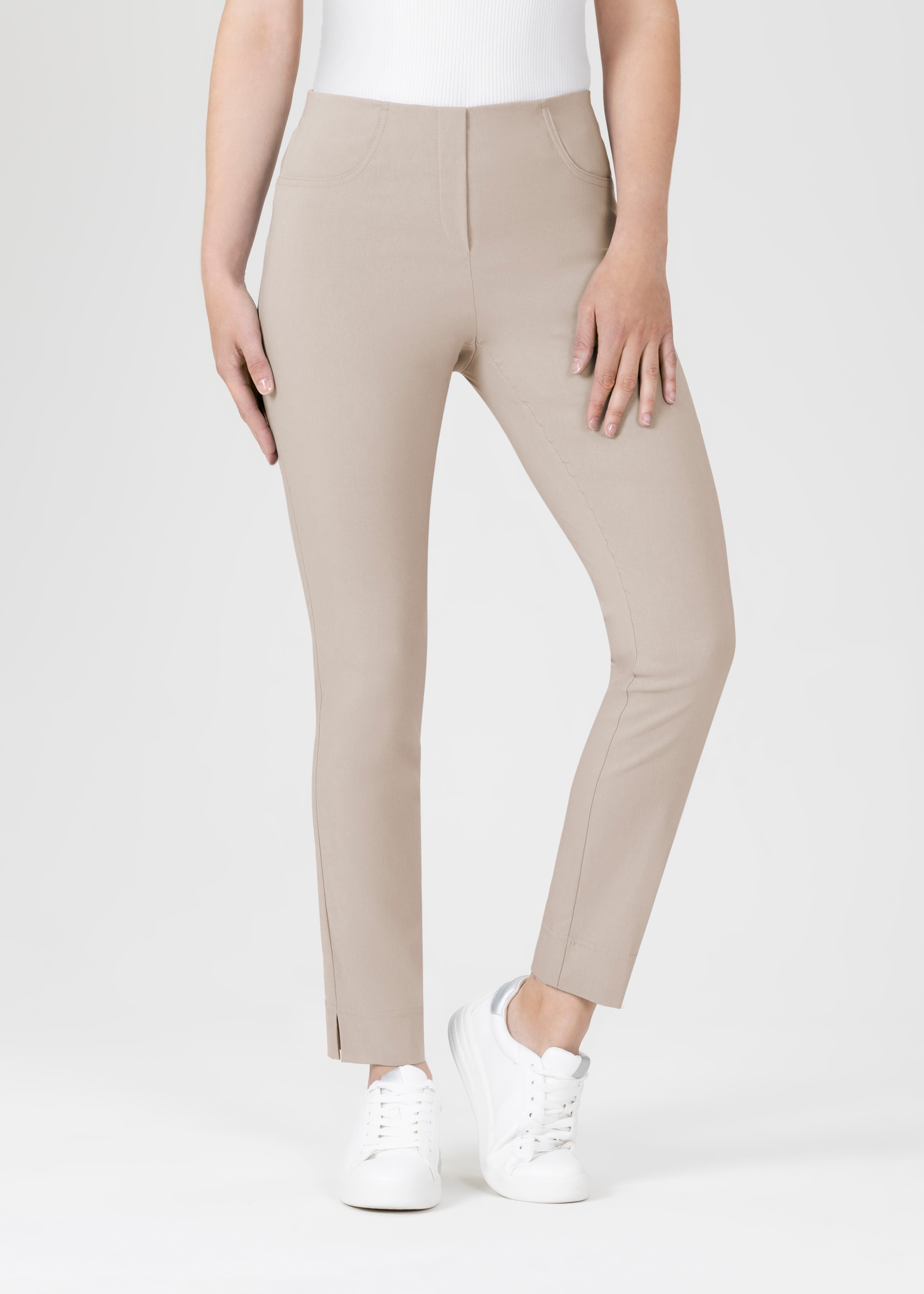 Stehmann Stoffhose "Loli" Sommerhose mit Schlitz am Beinabschluss