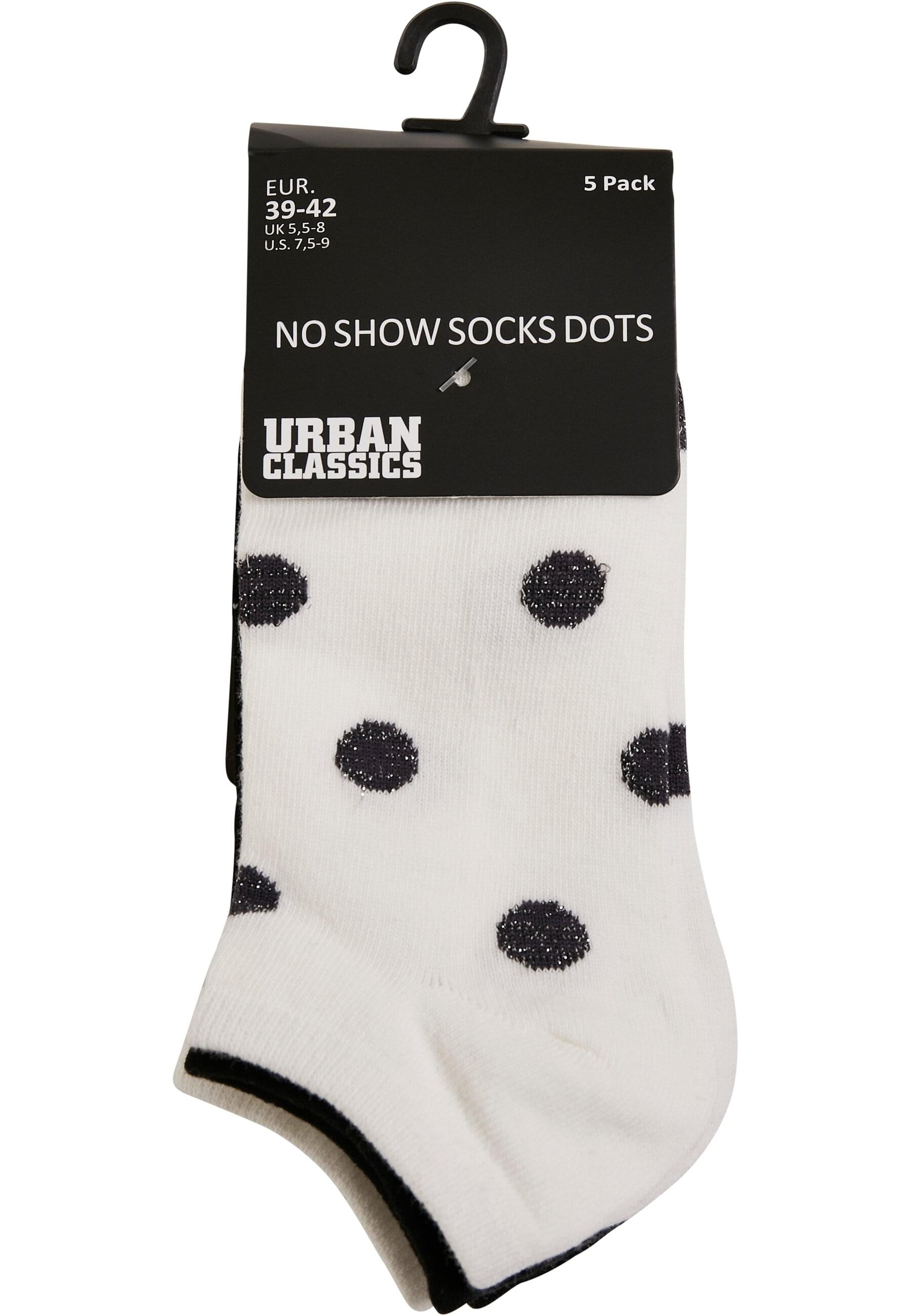 URBAN CLASSICS Basicsocken »Urban Classics Unisex No Show Socks Dots 5-Pack«, (1 Paar)