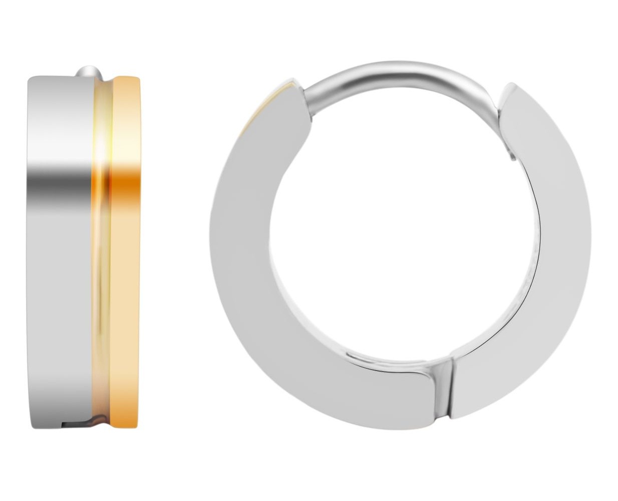 Adelia´s Klappcreolen »Damen Ohrringe – Klappcreole aus Edelstahl« Ideal als Geschenk – dezent und elegant