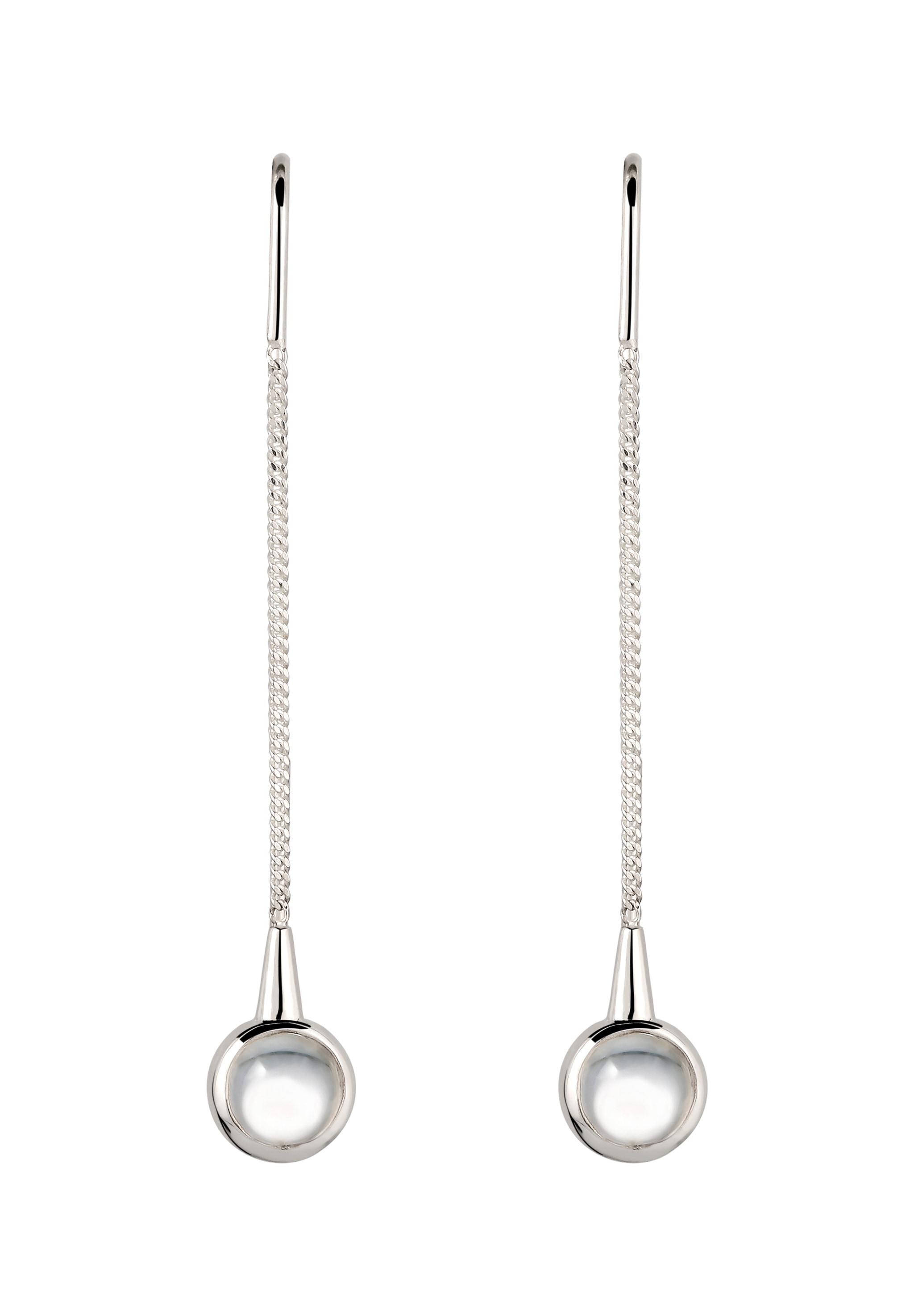 Elli Paar Ohrhänger »Ohrringe Ohrhänger lang Rock Crystal Transparent 925 Sterling Silber«