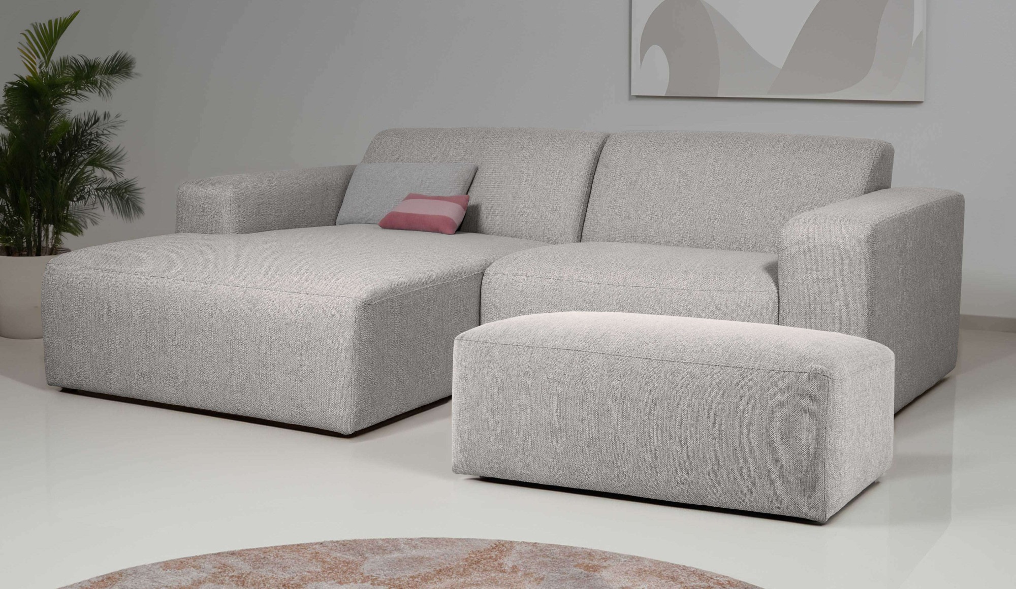 INOSIGN Ecksofa "Koa,228cm, L-Form, Modulsofa, Webstoff, Cord, Struktur, Ch günstig online kaufen