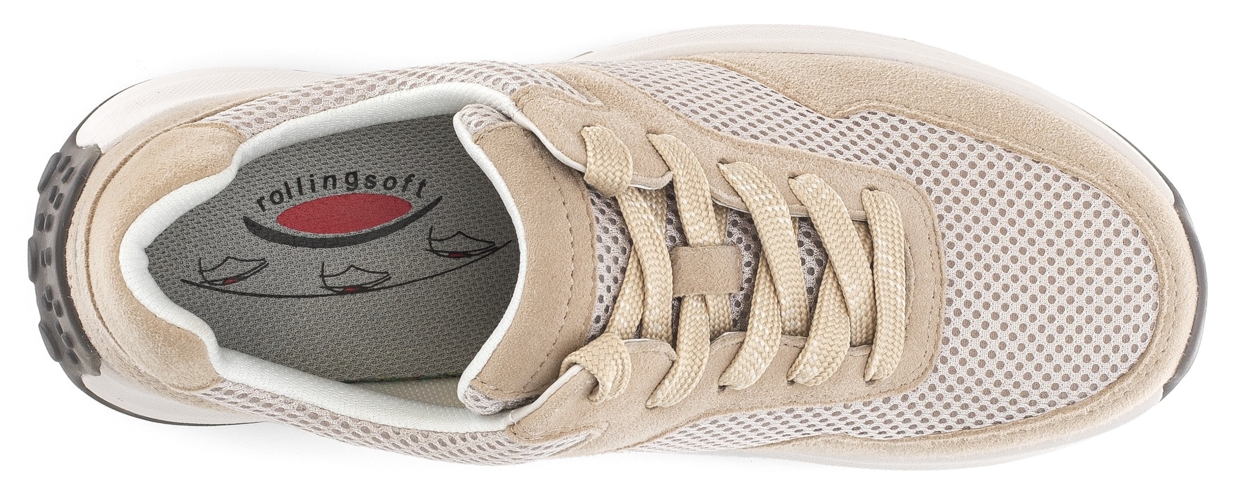 Gabor Rollingsoft Keilsneaker, Freizeitschuh, Halbschuh, Schnürschuh mit OPTIFIT-Fußbett