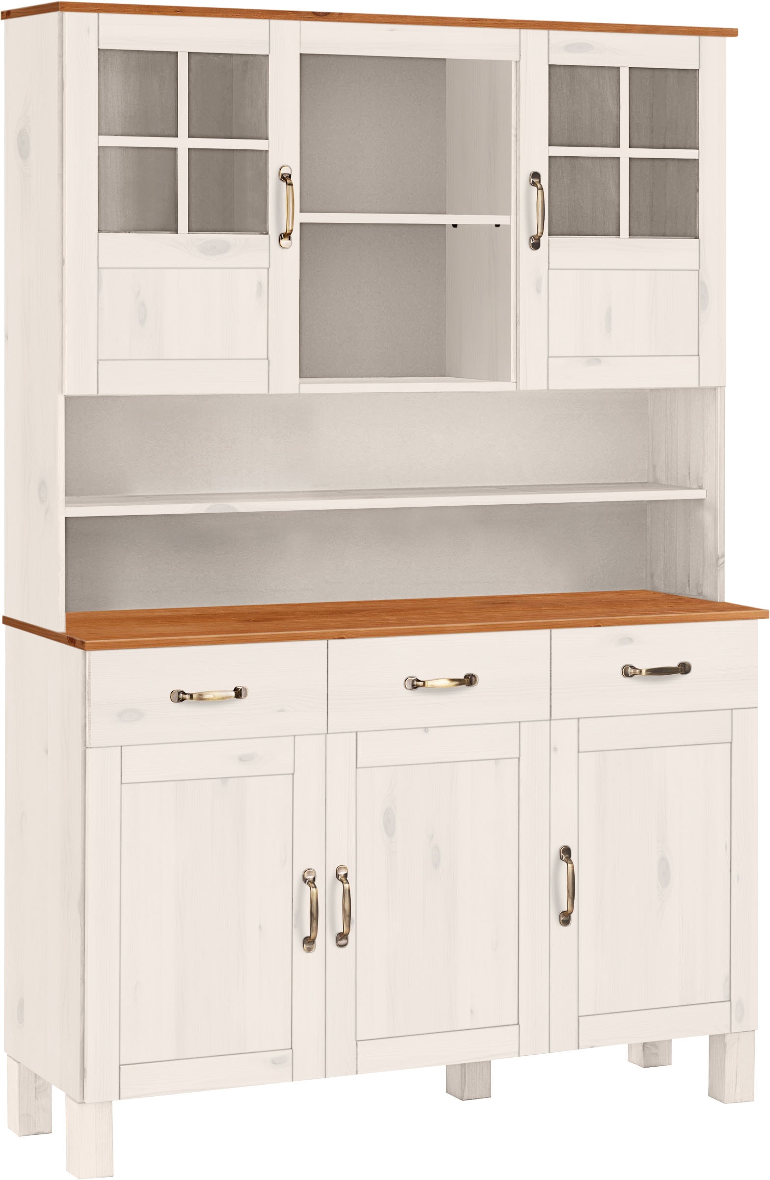 Home affaire Küchenbuffet "Alby" Breite 125 cm, 2 Glastüren, 2 Schubladen