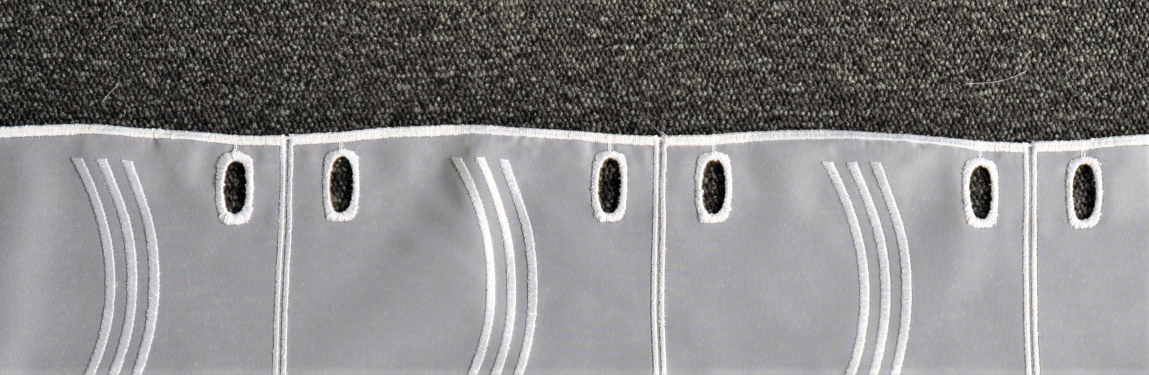 Thumbnail - Stickereien Plauen Scheibengardine "Blätter" Stangendurchzug 1 Stk. tlg.