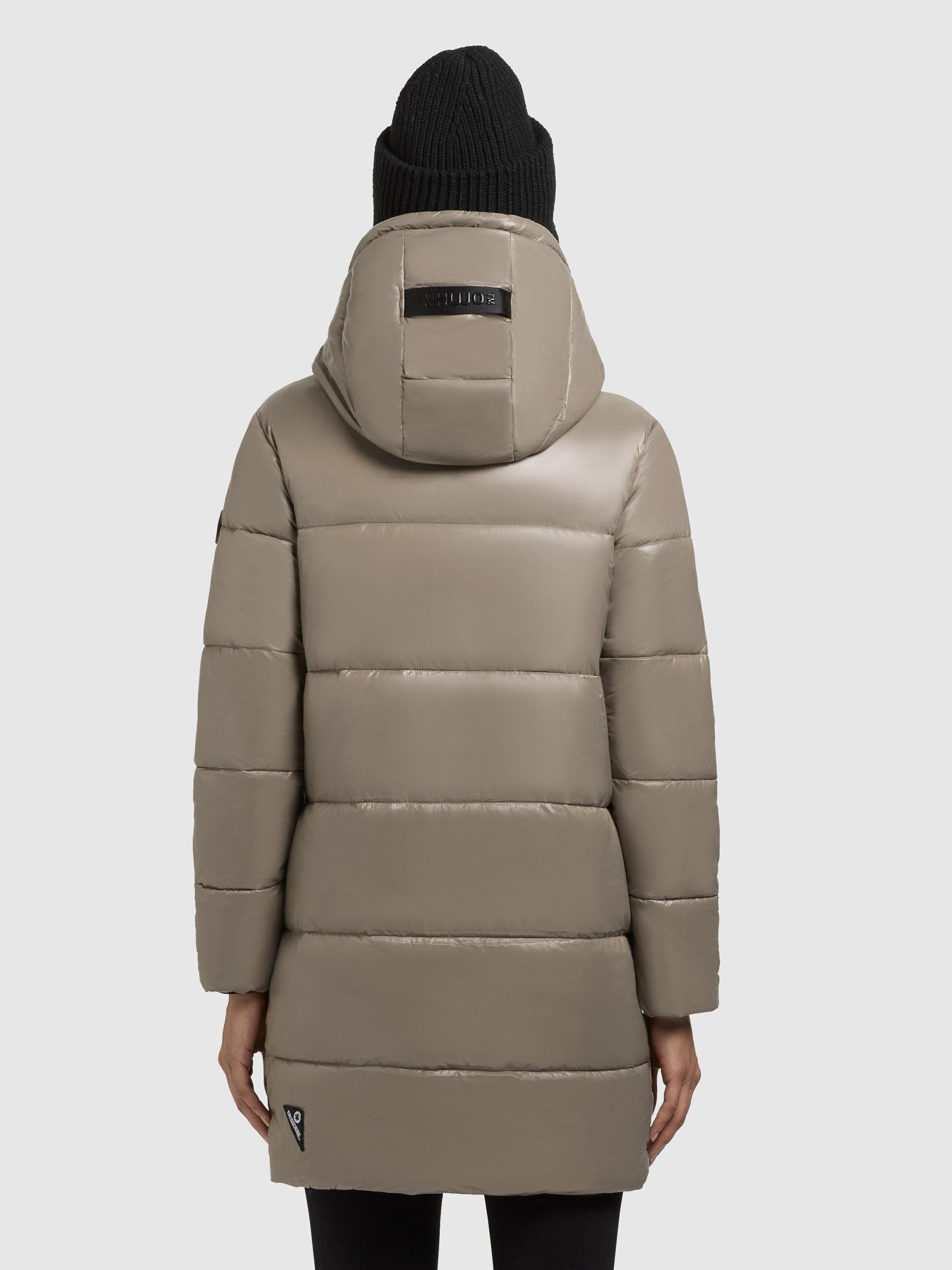 khujo Steppjacke »Jadet2-YM«, mit Kapuze, Schimmernder Winter Kurzmantel mit abnehmbarer Kapuze
