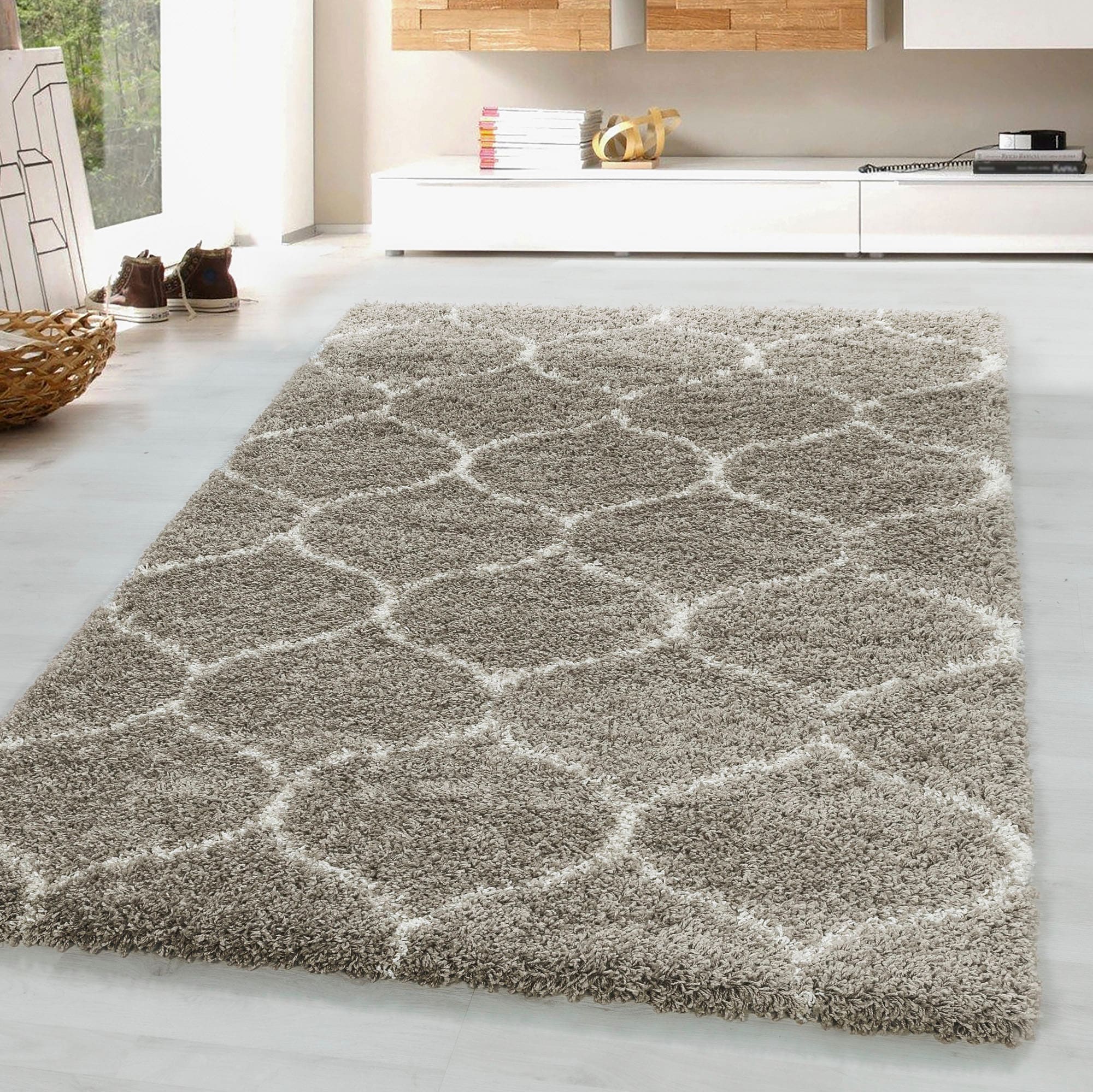Ayyildiz Teppiche Hochflor-Teppich »SALSA 3201«, rechteckig, 50 mm Höhe, auch in rund, Pflegeleicht / Strapazierfähig / Shaggy/ Wohnzimmer