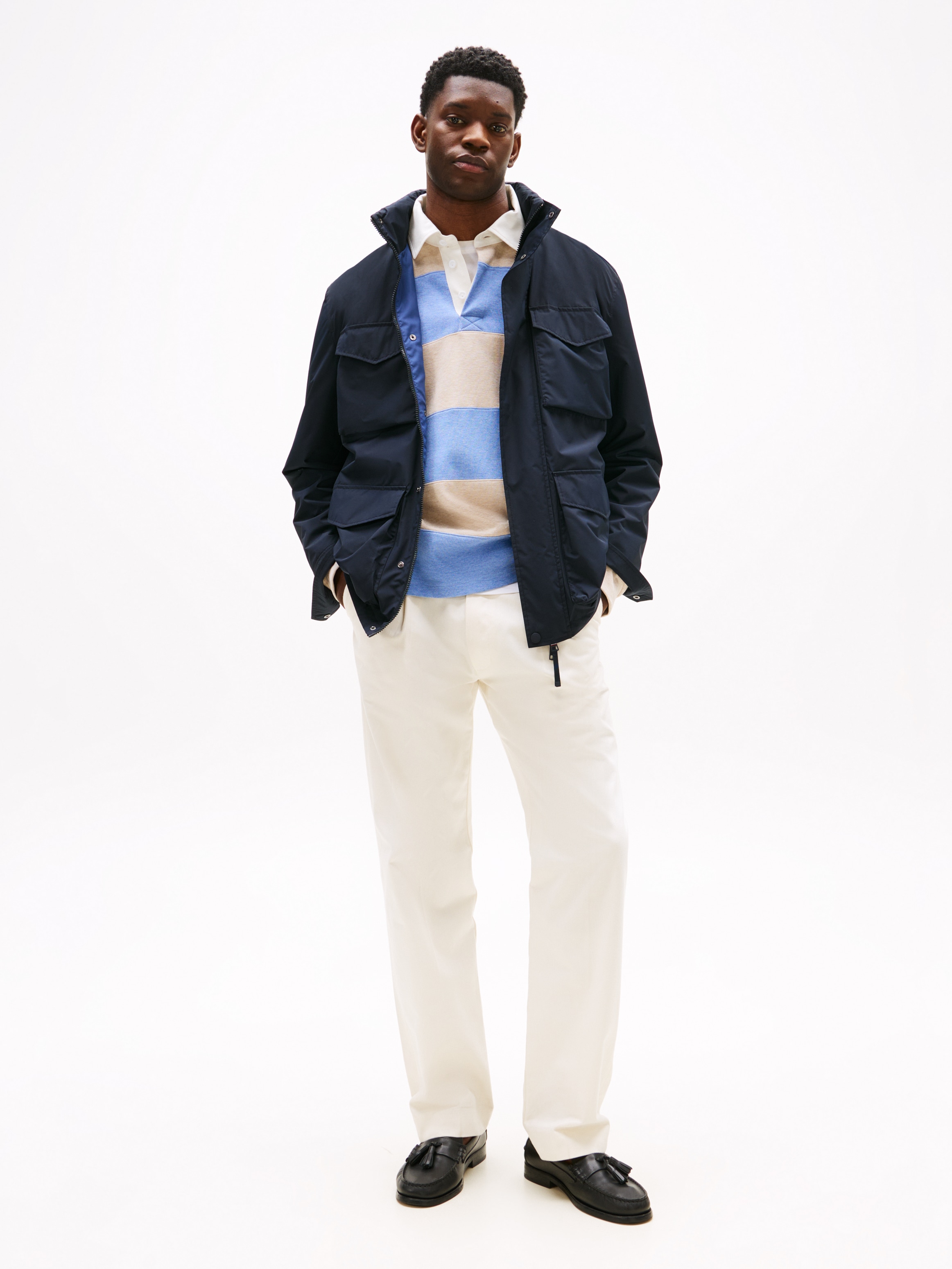 Tommy Hilfiger Fieldjacket »PACKABLE FIELD JACKET«, mit Kapuze, Kapuze im Kragen verstaubar