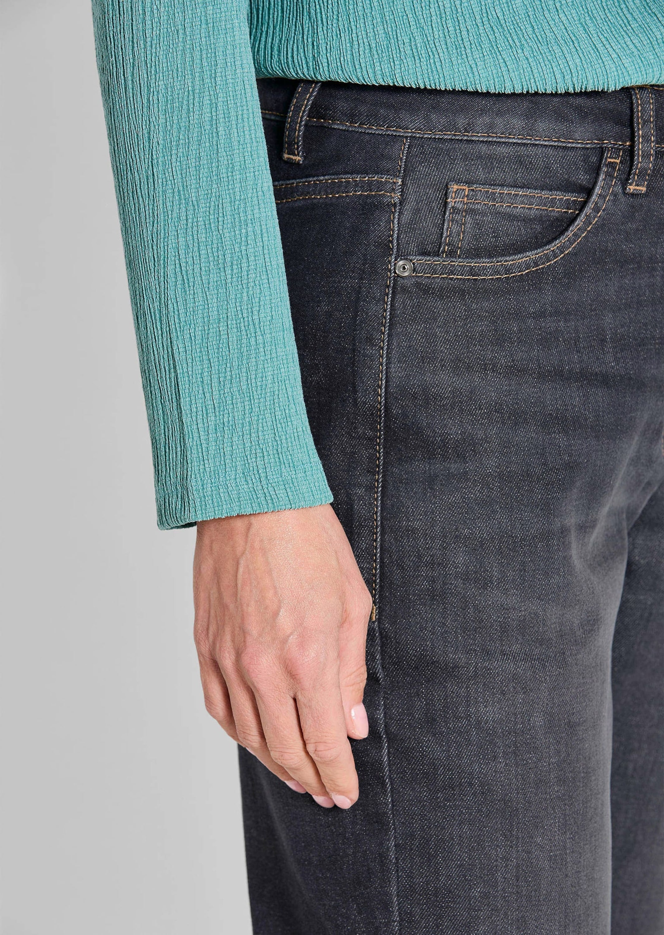 GOLDNER Regular-fit-Jeans »Kurzgröße Mom Jeans SARA aus Baumwoll-Stretch«