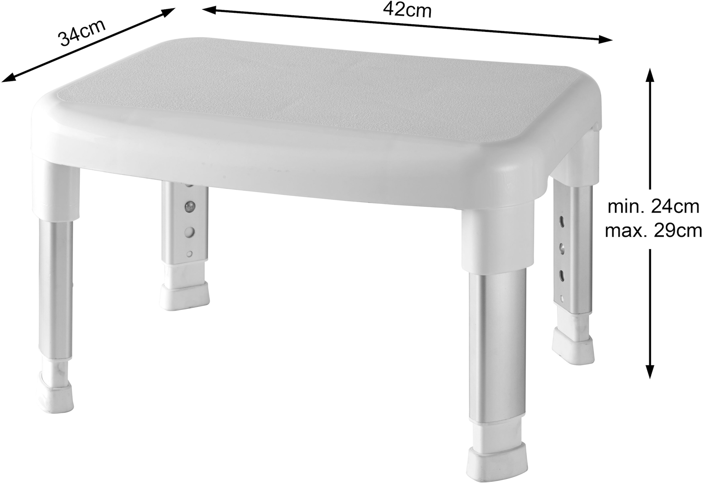 Bischof Bad-Stufe »Dusch- und Badewannentritt«, Einstiegshilfe, höhenverstellbar von 24 – 29 cm