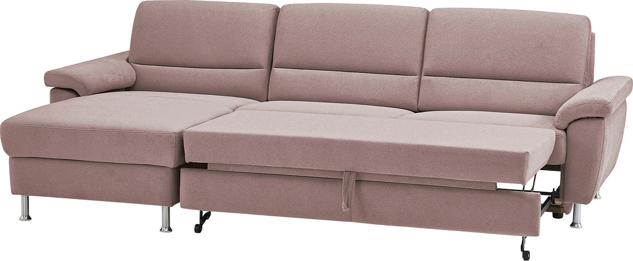 CALIZZA INTERIORS Ecksofa »Onyx L-Form«, Recamiere links oder rechts, wahlweise mit Bettfunktion, Breite 270 cm