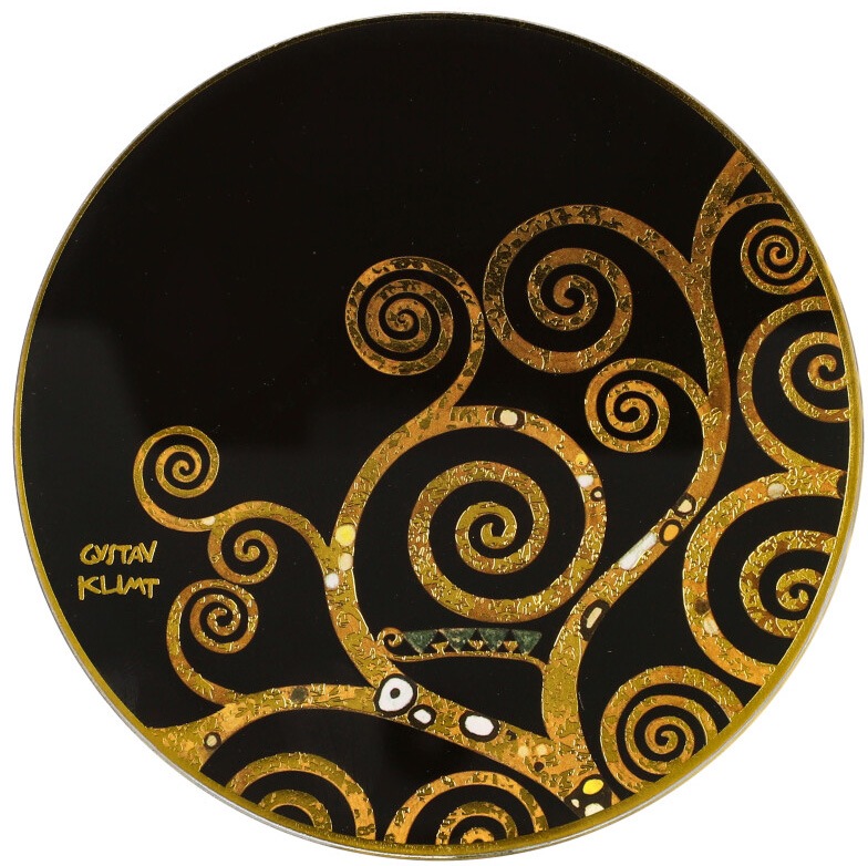 Goebel Getränkeuntersetzer »Gustav Klimt - Der Lebensbaum«, (Set, 4 tlg.), aus der Artis Orbis-Kollektion, Materialmix aus Glas und Porzellan