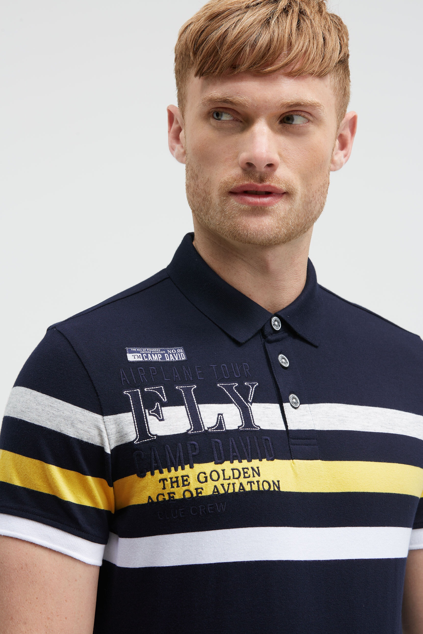 CAMP DAVID Poloshirt mit Baumwolle