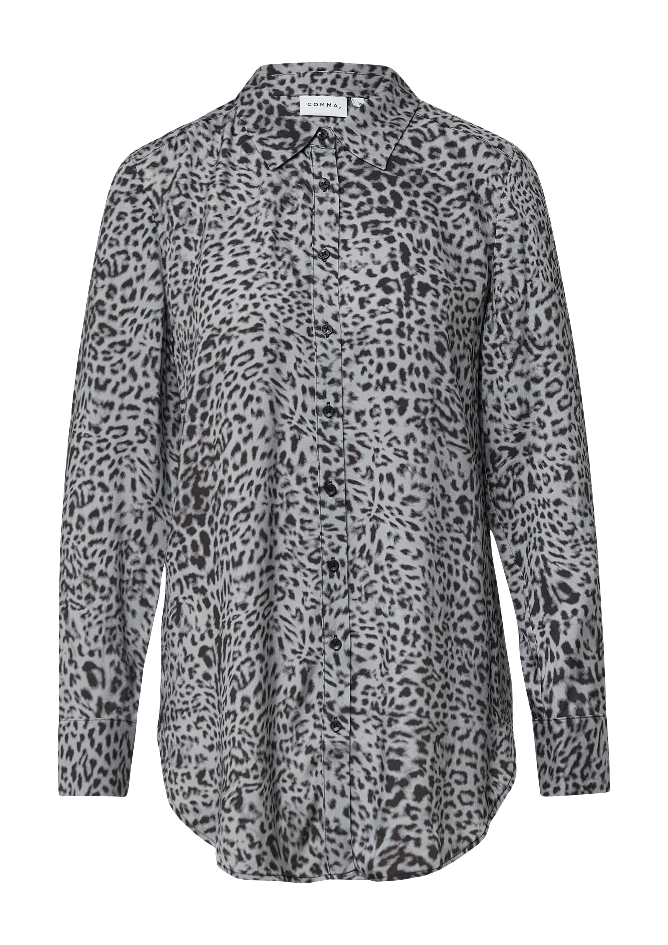 Thumbnail - Comma Langarmbluse mit All-Over-Animal Print