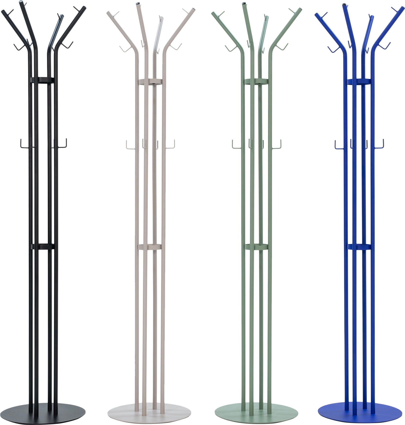 Garderobenständer SPINDER DESIGN, B:40cm H:170cm T:40cm, schwarz, Stahl, Schlafzimmer, Garderobenständer, "CHARLY freistehende Garderobe"