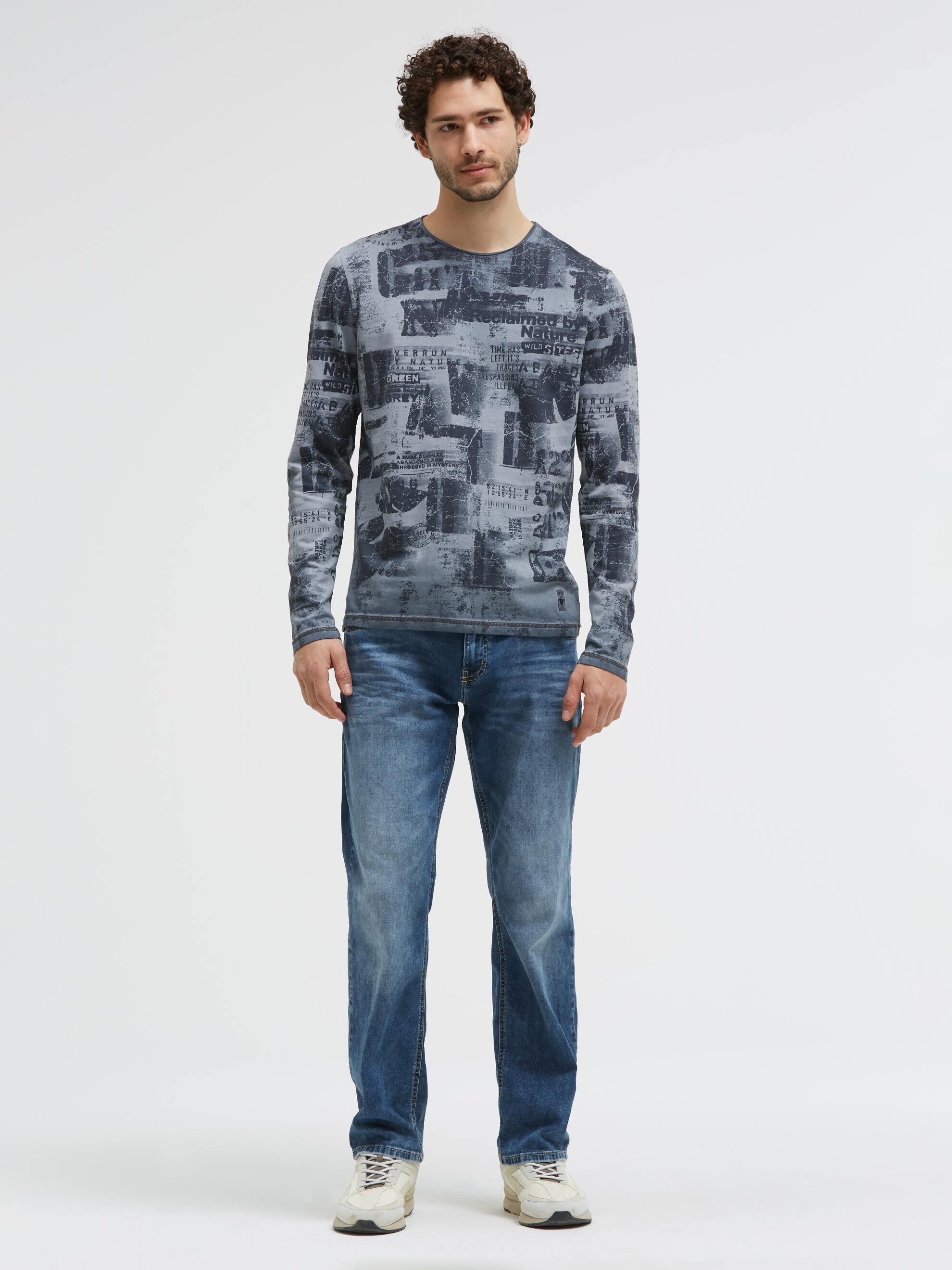 CAMP DAVID Rundhalsshirt mit All Over-Print