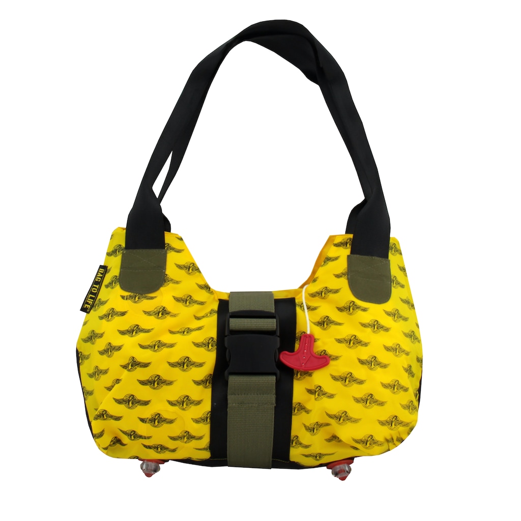 Damenmode Taschen Bag to Life Hobo »Upgrade Ladies Bag«, aus recyceltem Material gelb-olivgrün