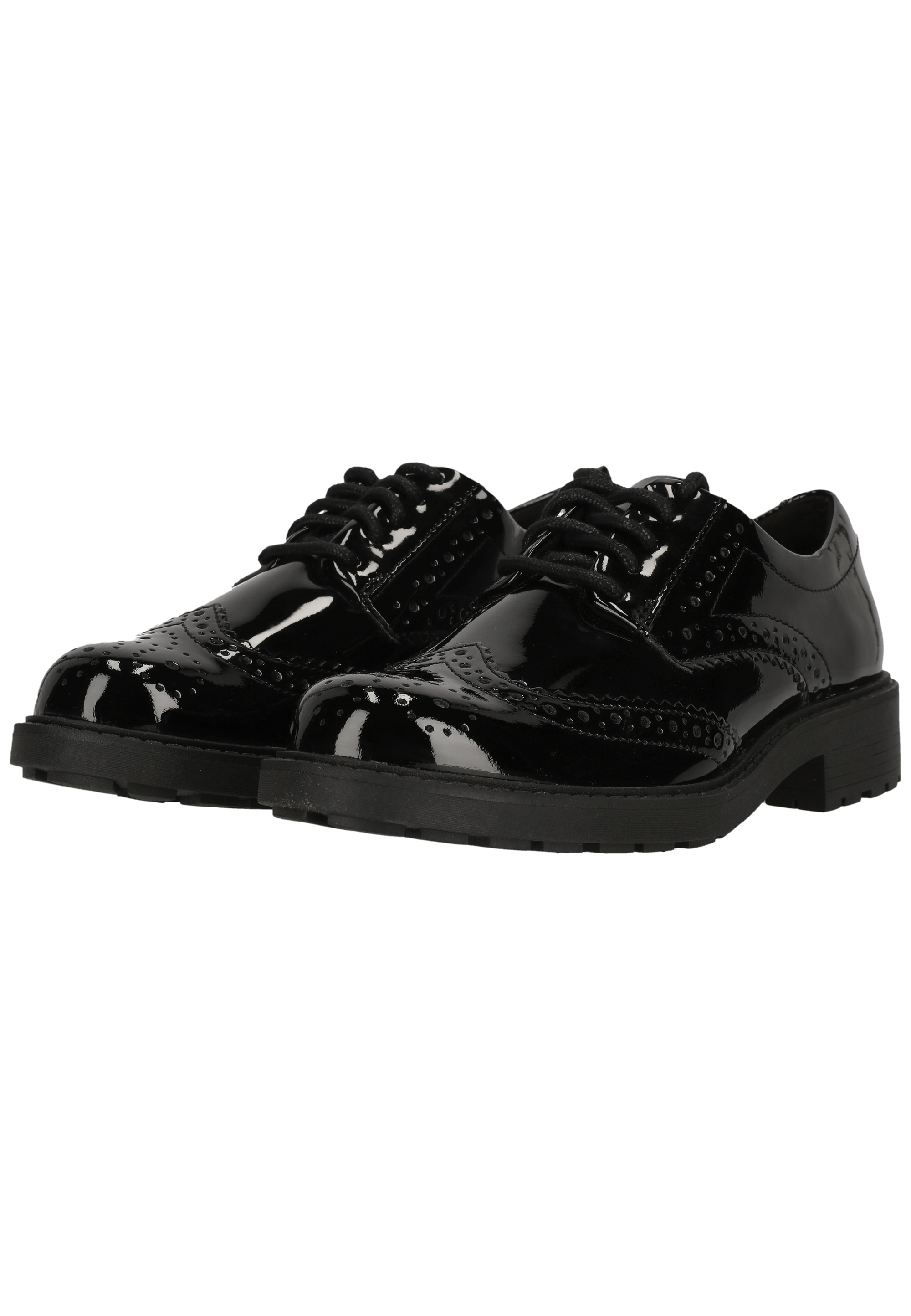 Clarks Schnürschuh »Orinoco2 Limit Black Pat«  mit profilierter Sohle für guten Halt