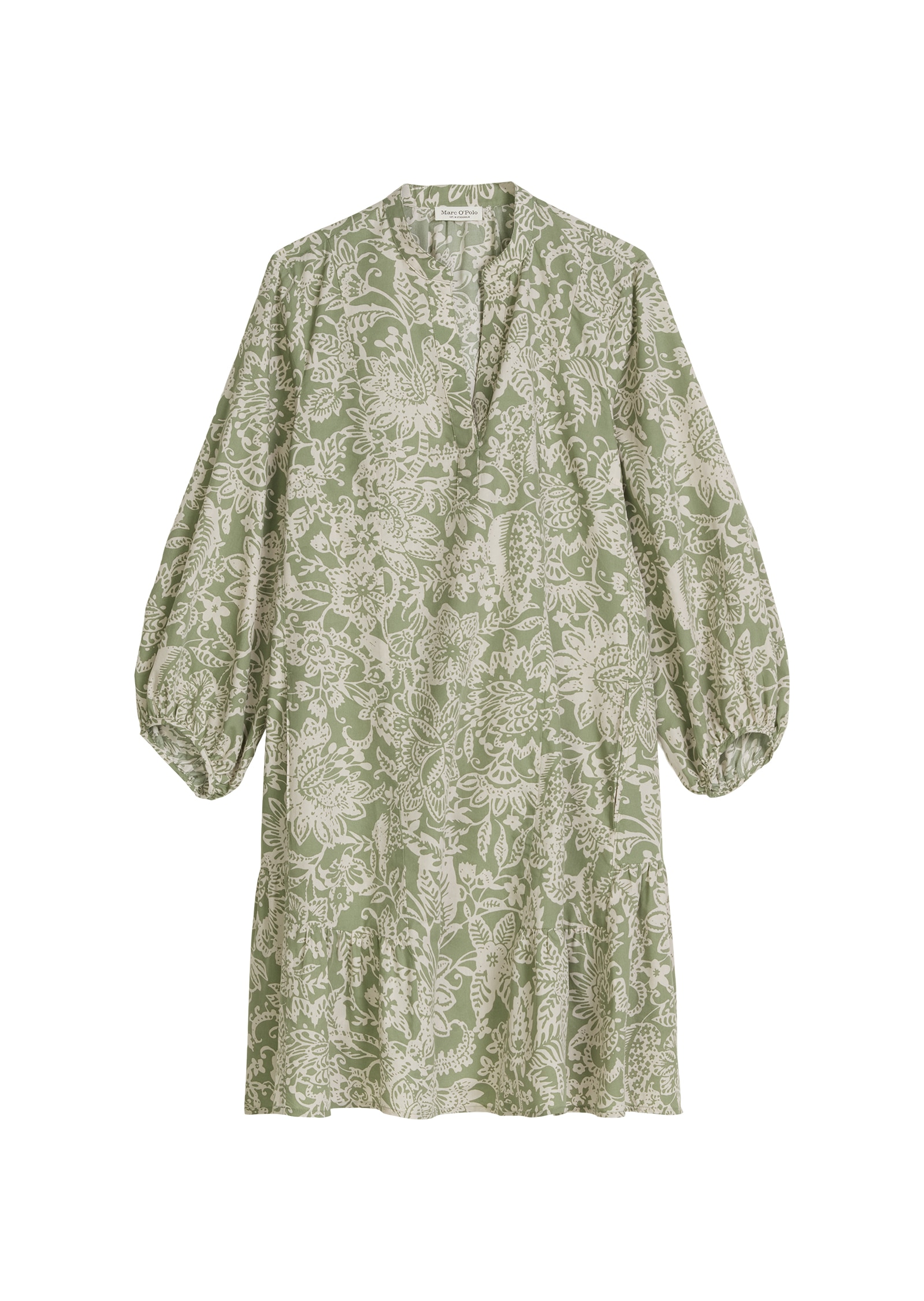 Marc O'Polo Sommerkleid Eingrifftaschen loose fit aus bedrucktem Light-Popeline, ungefüttert