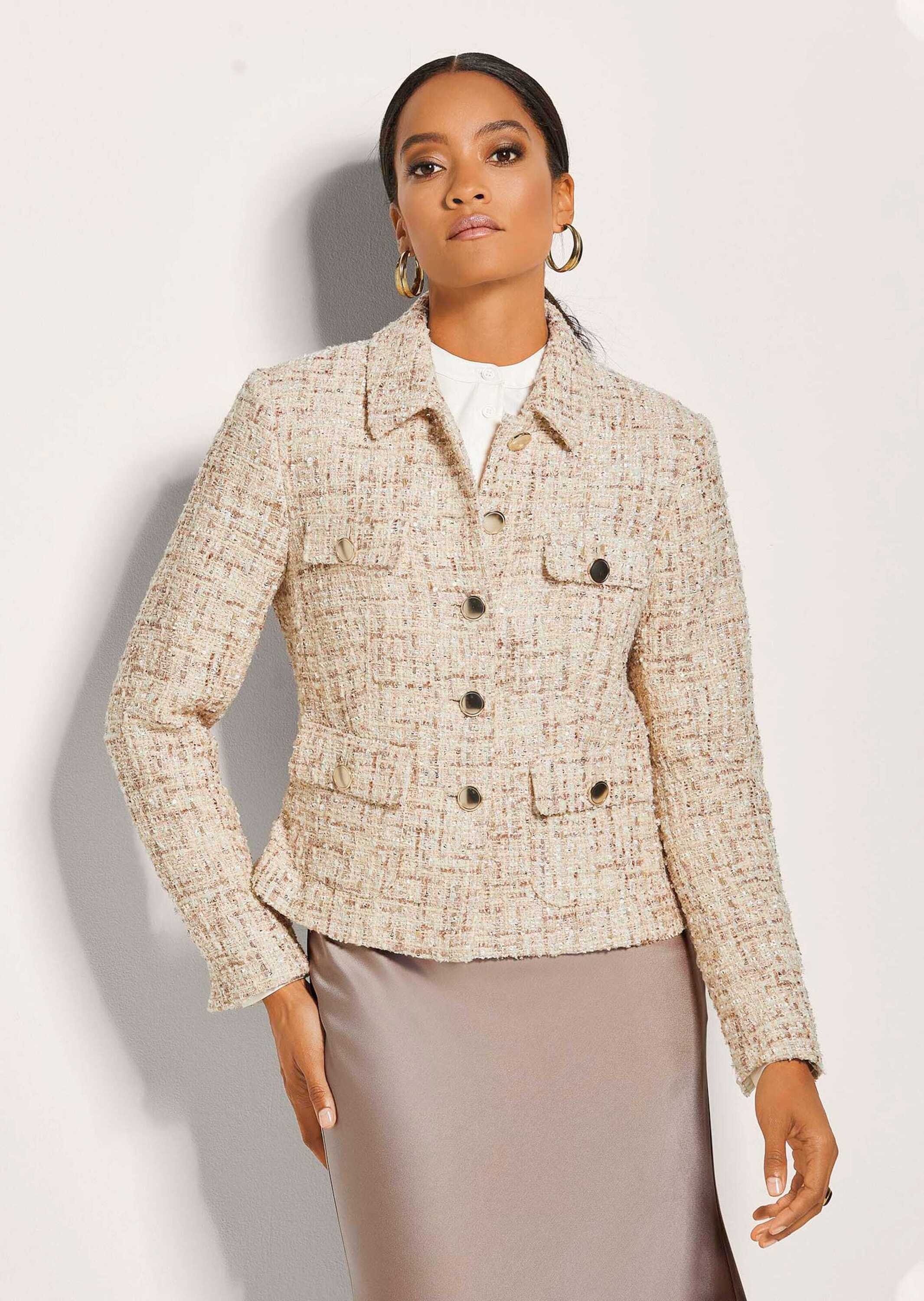 MADELEINE Jerseyblazer "Blazer Glanzvoller Kurzblazer" günstig online kaufen