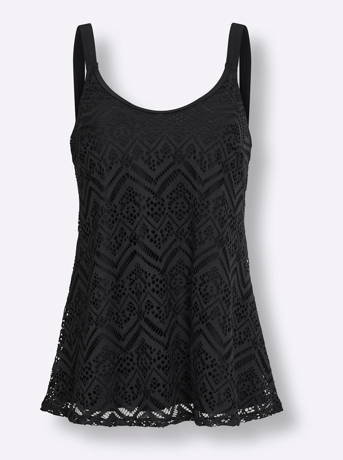 Feel Good Tankini Top Women's Black Size 52 3