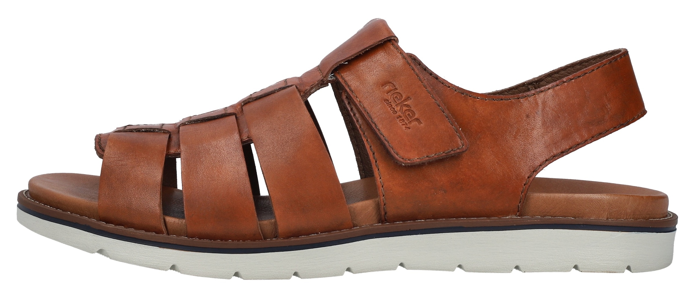 Rieker Sandale, Sommerschuh, Strandschuh, Klettschuh mit vorgeformtem Fußbett