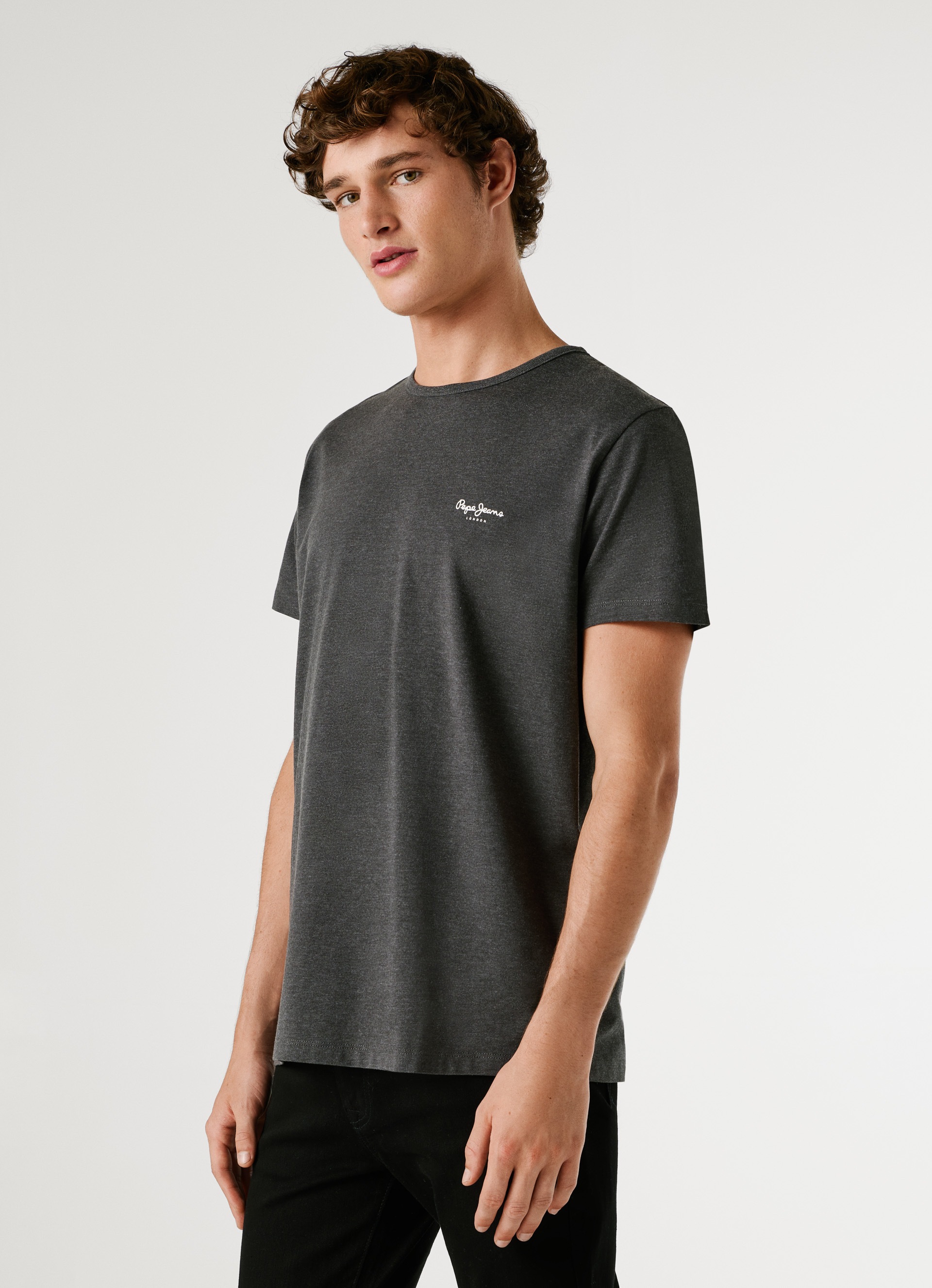 Pepe Jeans T-Shirt "ORIGINAL BASIC 3N" Rundhals mit kleinem Logodruck günstig online kaufen